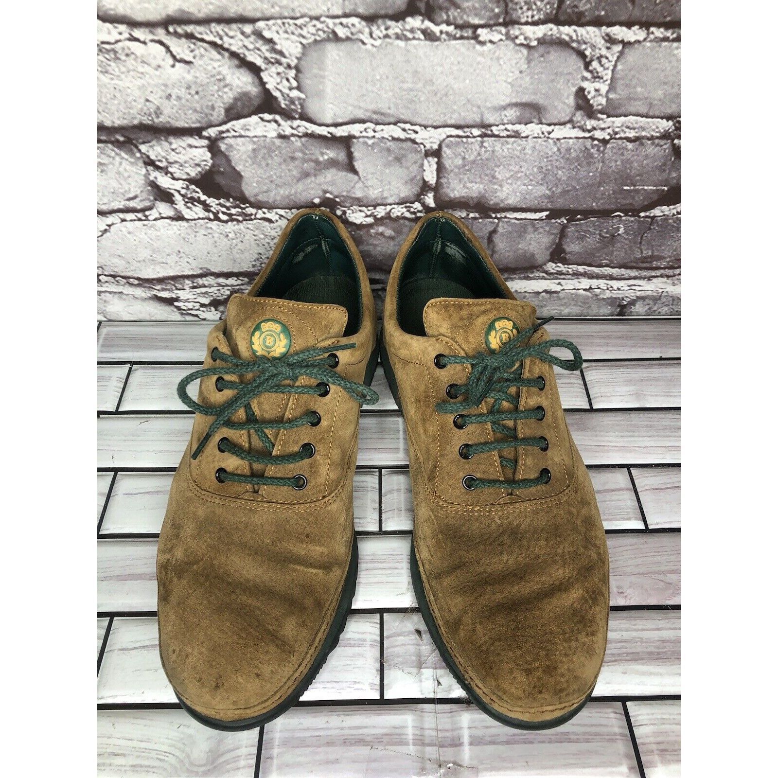Bally Bally Suisse Brown Suede Comfort Lace Up Casual Green Shoes Size US 8 / EU 41 - 5 Thumbnail