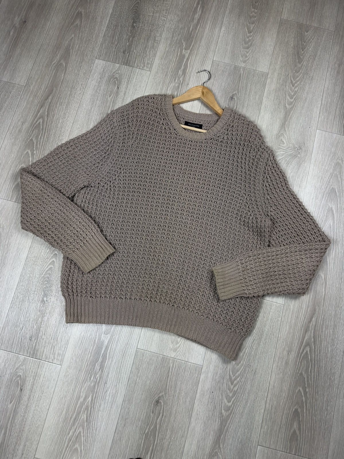 Allsaints Allsaints Chunky Open Knit Sweater Pullover Oversized L Size US XL / EU 56 / 4 - 1 Thumbnail