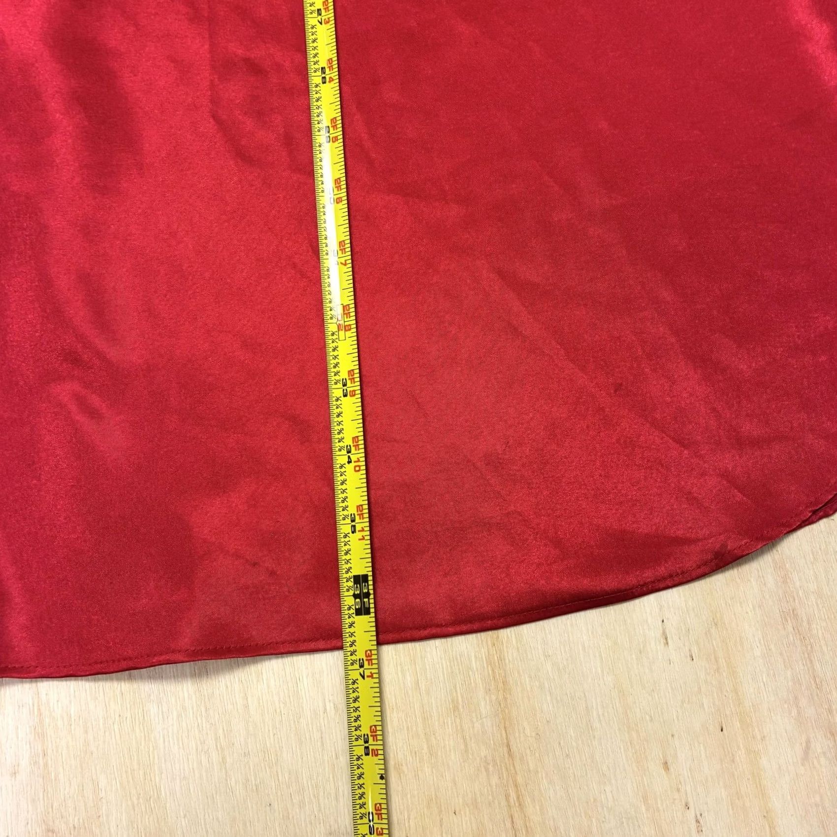 Vintage Bentley Gown Womens 1X Red Satin Lace Chemise Sleepwear Lingerie Size ONE SIZE - 5 Thumbnail