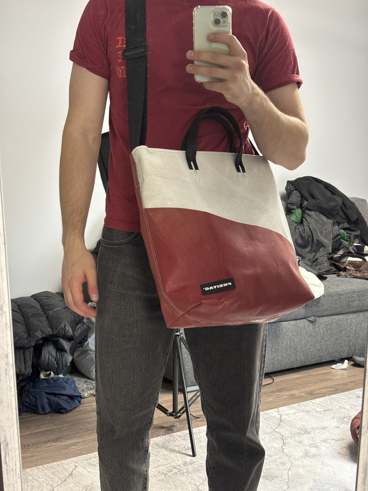 Freitag Freitag shoulder bag recycled rare white red Size ONE SIZE - 8 Thumbnail