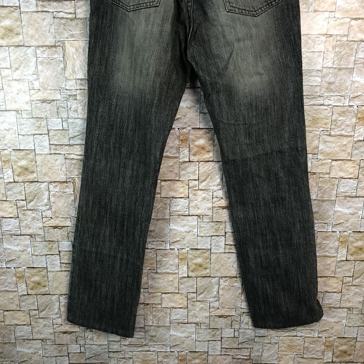 Schlussel Schlussel Black Distressed ripped Denim Pants #A1045 Size US 31 - 17 Thumbnail