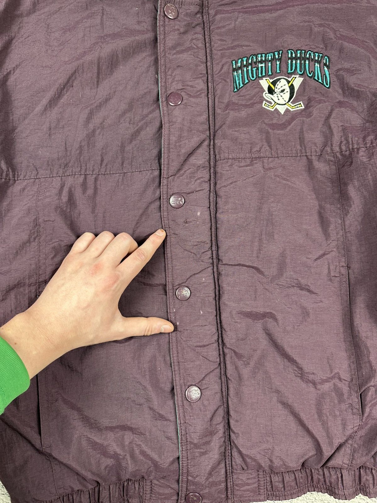 Starter Vintage The Mighty Ducks Starter NHL Nylon Jacket 90s Logo Size US S / EU 44-46 / 1 - 10 Thumbnail