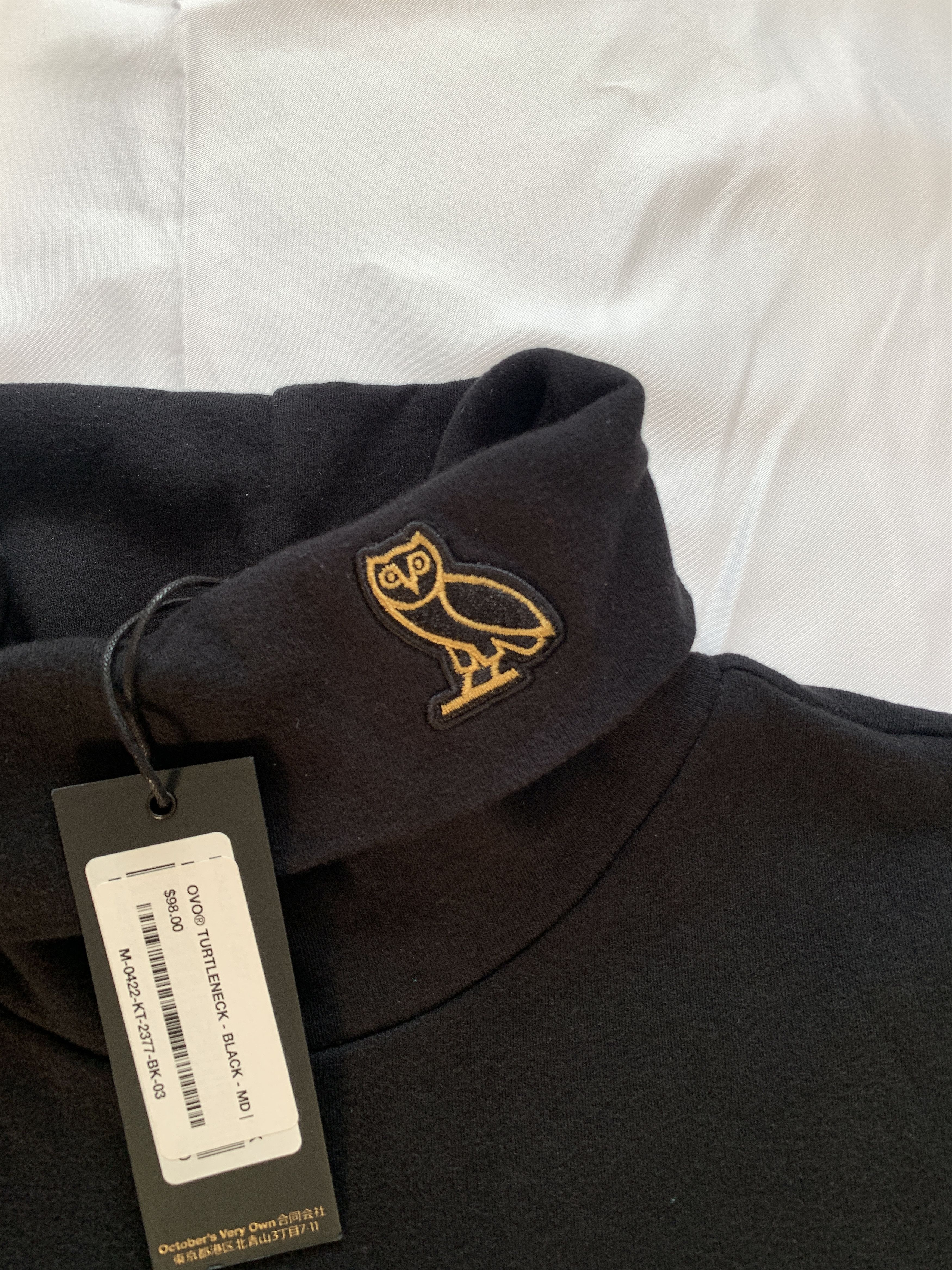 Drake OVO SNOW BLACK TURTLE NECK MOCKNECK Size US M / EU 48-50 / 2 - 4 Thumbnail