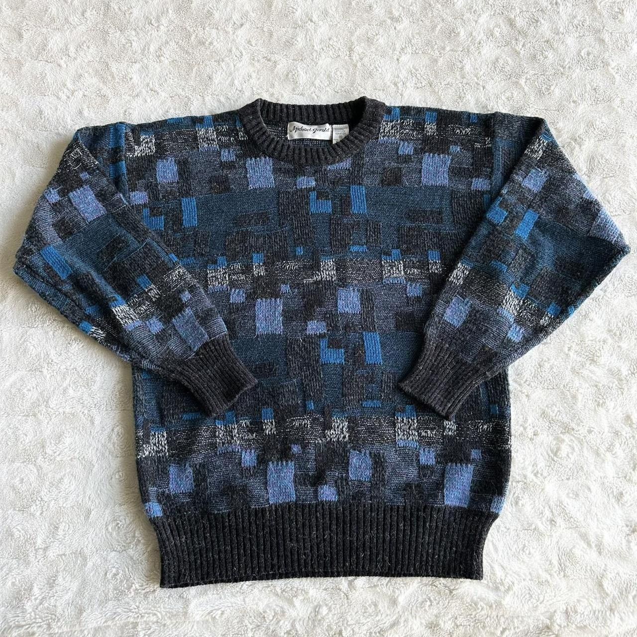 Other Vintage Michael Gerald Sweater Mens Medium Blue Grandpa 90s Size US M / EU 48-50 / 2 - 1 Thumbnail