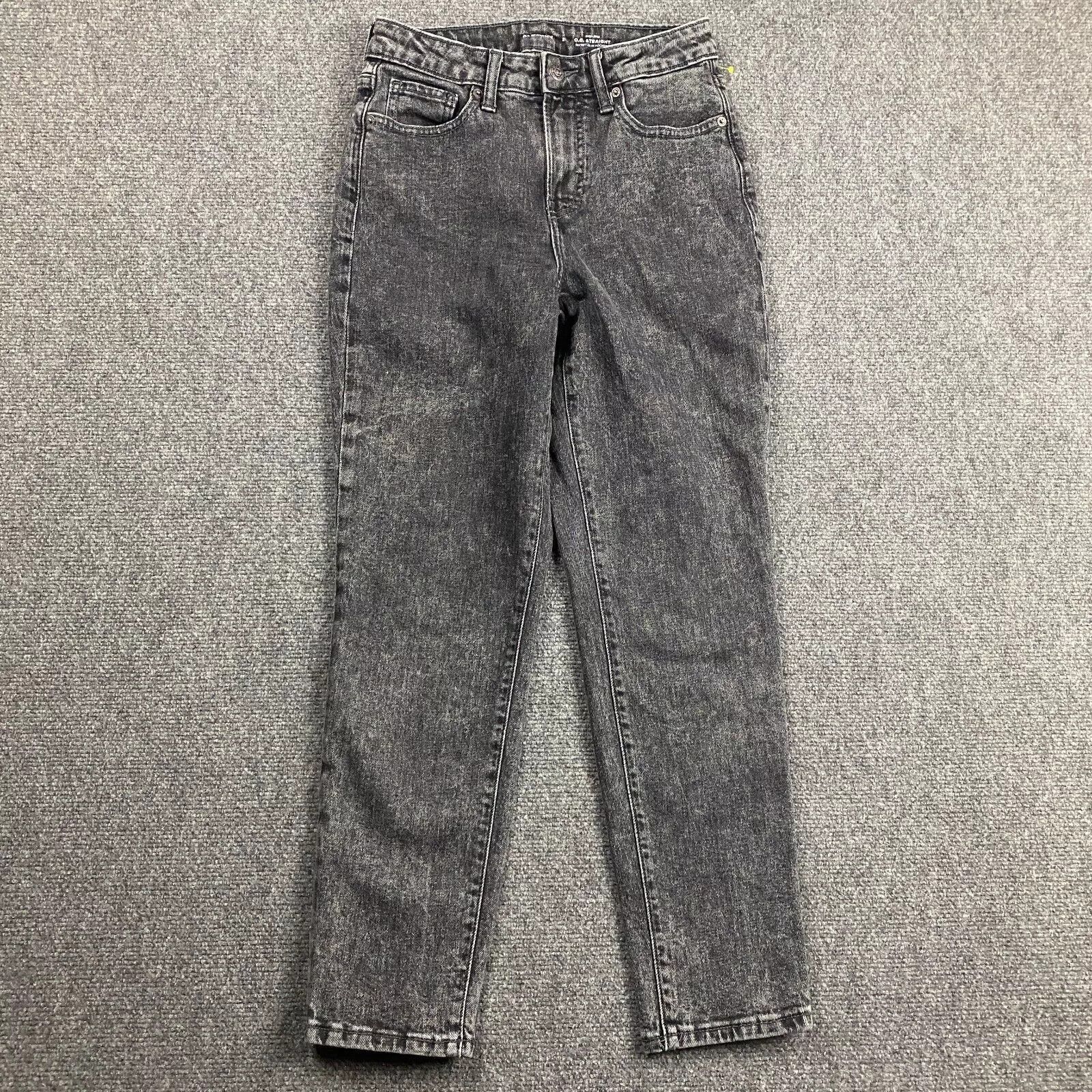 Old Navy Old Navy Jeans Women's 2 O.G. Straight Charcoal Wash Size 24" / US 00 / IT 34 - 1 Thumbnail