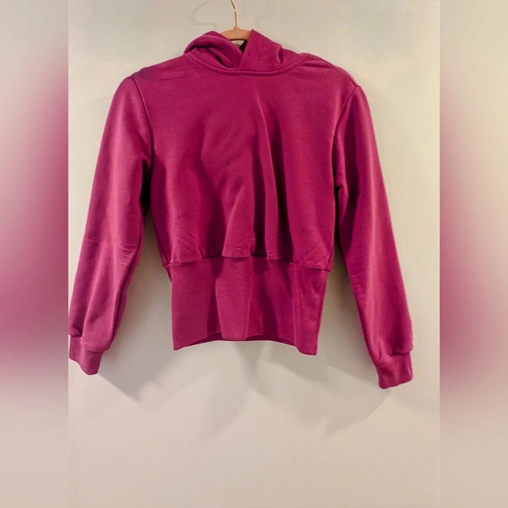 Balenciaga Balenciaga Pink Cropped Hoodie Sweatshirt Size XS / US 0-2 / IT 36-38 - 4 Thumbnail