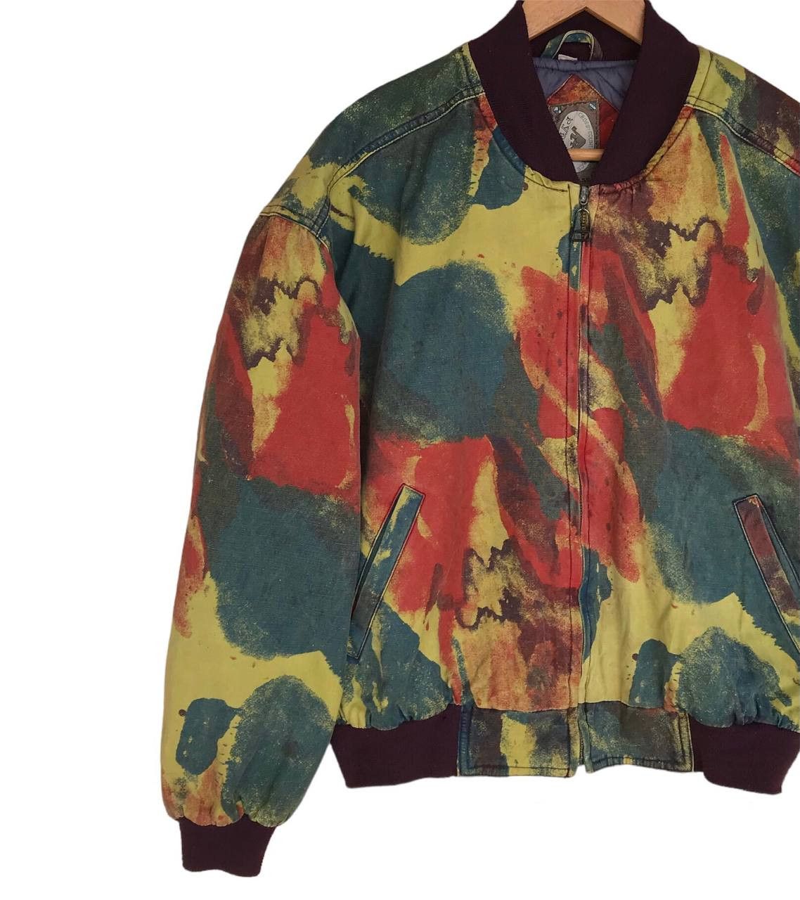 Cross Colours × Nigel Cabourn × Vintage Vintage Cross colour Pyramax art paint bomber canvas jacket Size US M / EU 48-50 / 2 - 2 Thumbnail