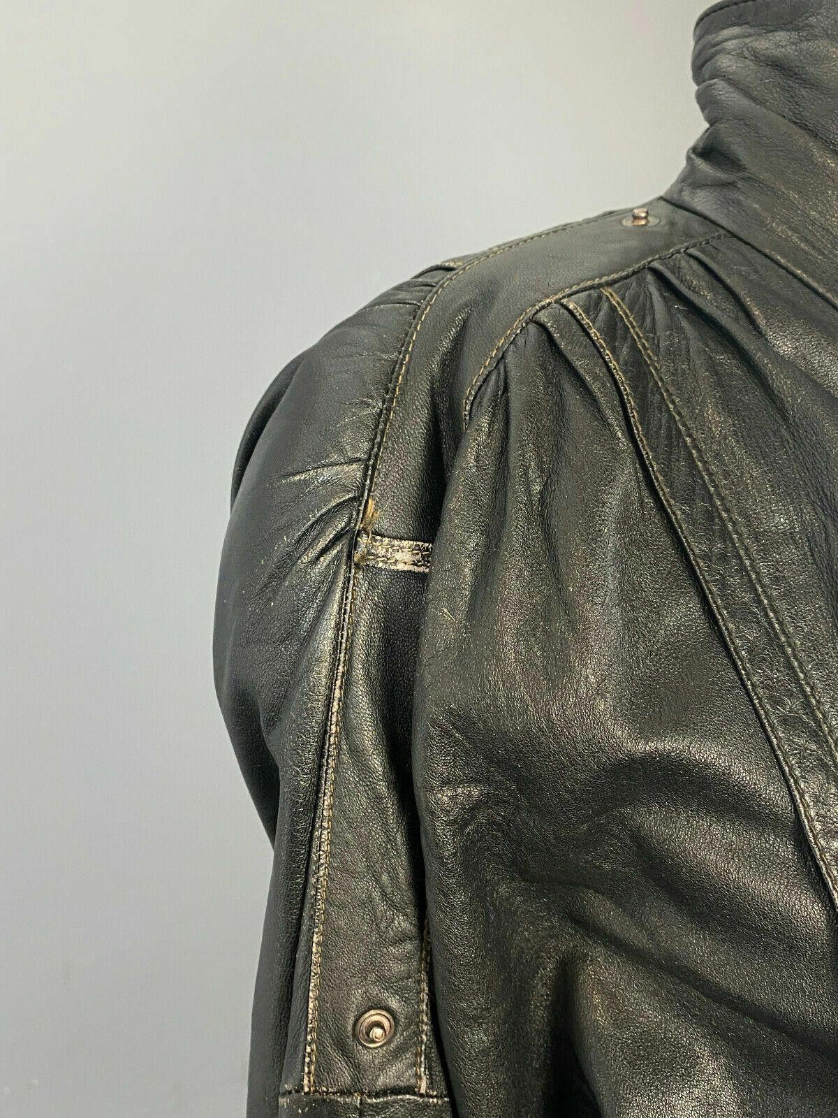 JET SET Ladies Jet Set Black Genuin Leather Jacket Size 36 Size M / US 6-8 / IT 42-44 - 6 Thumbnail