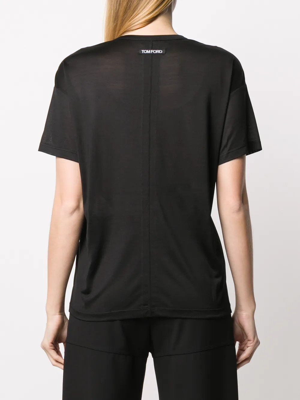 Tom Ford o1y0226 Crewneck T-Shirt in Black Size M / US 6-8 / IT 42-44 - 3 Thumbnail