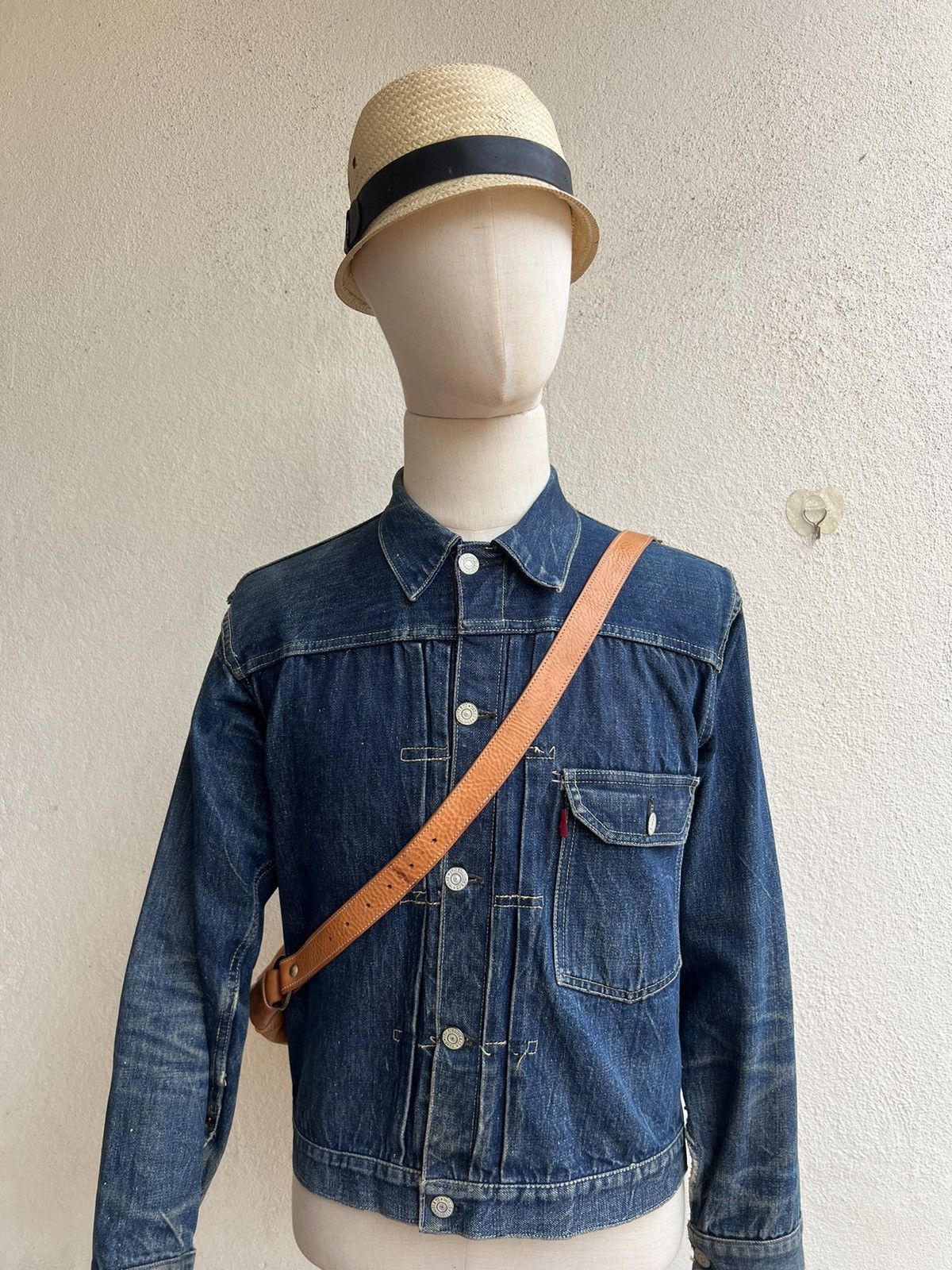 Japanese Brand × Leather CI-VA Japan Faded Patina Leather Bag Banana Size ONE SIZE - 7 Thumbnail