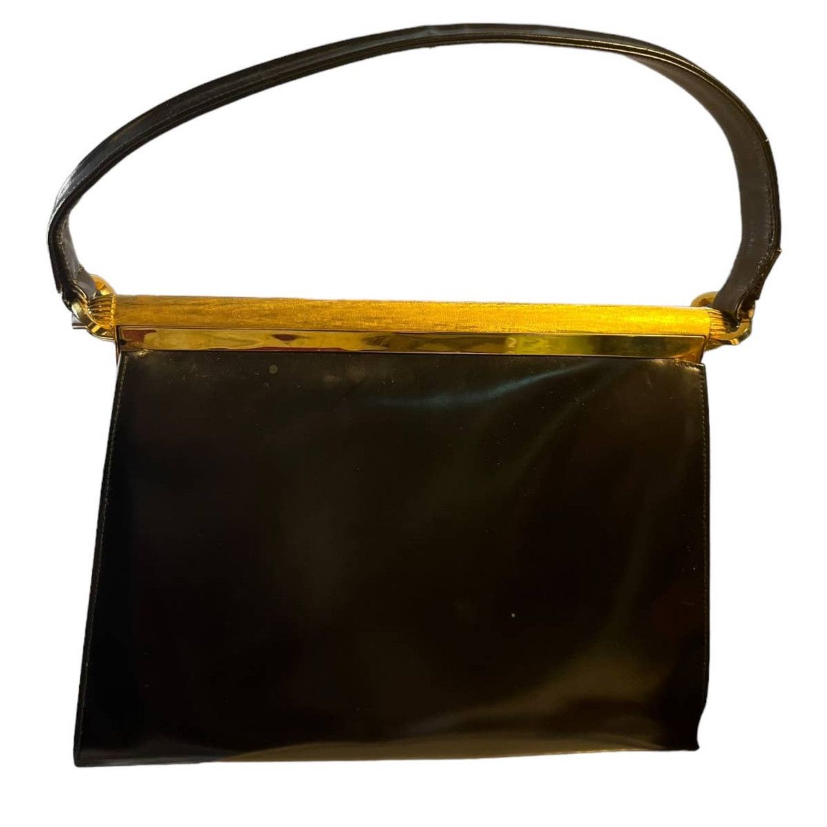image of Vintage Royal Fernera Of Canada Black Leather Bag, Women's