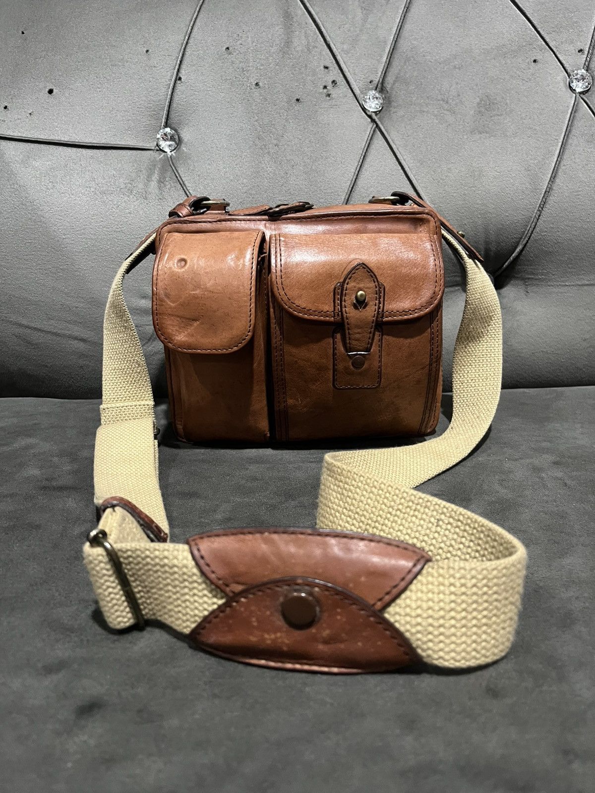 Leather Japanese Brand Silver Lake Club Leather Shoulder Bag Size ONE SIZE - 1 Thumbnail