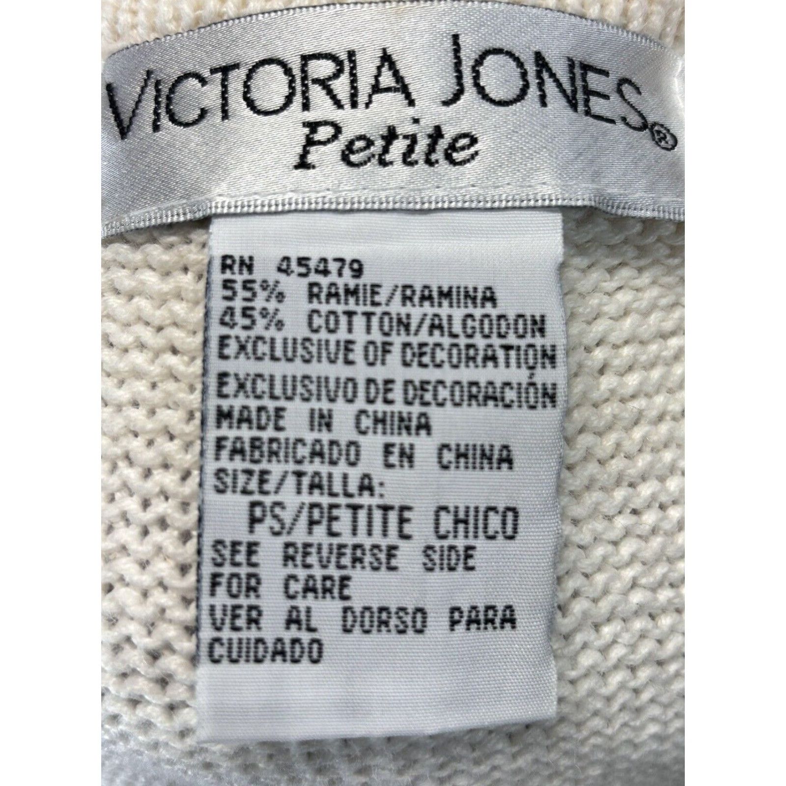 Vintage VINTAGE Victoria Jones Christmas Sweater Vest Women's Vest PS Petite V-Neck Ivory Cotton Blend Size Small/Petites Mens? Women Size S / US 4 / IT 40 - 7 Thumbnail