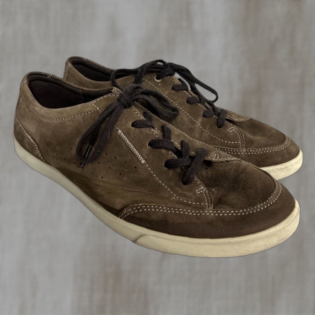 Ecco ECCO Danish Design Sneaker Shoes Brown Leather Size 44/US 10 Men Casual Lace Up Designer Shoes Size US M / EU 48-50 / 2 - 1 Thumbnail