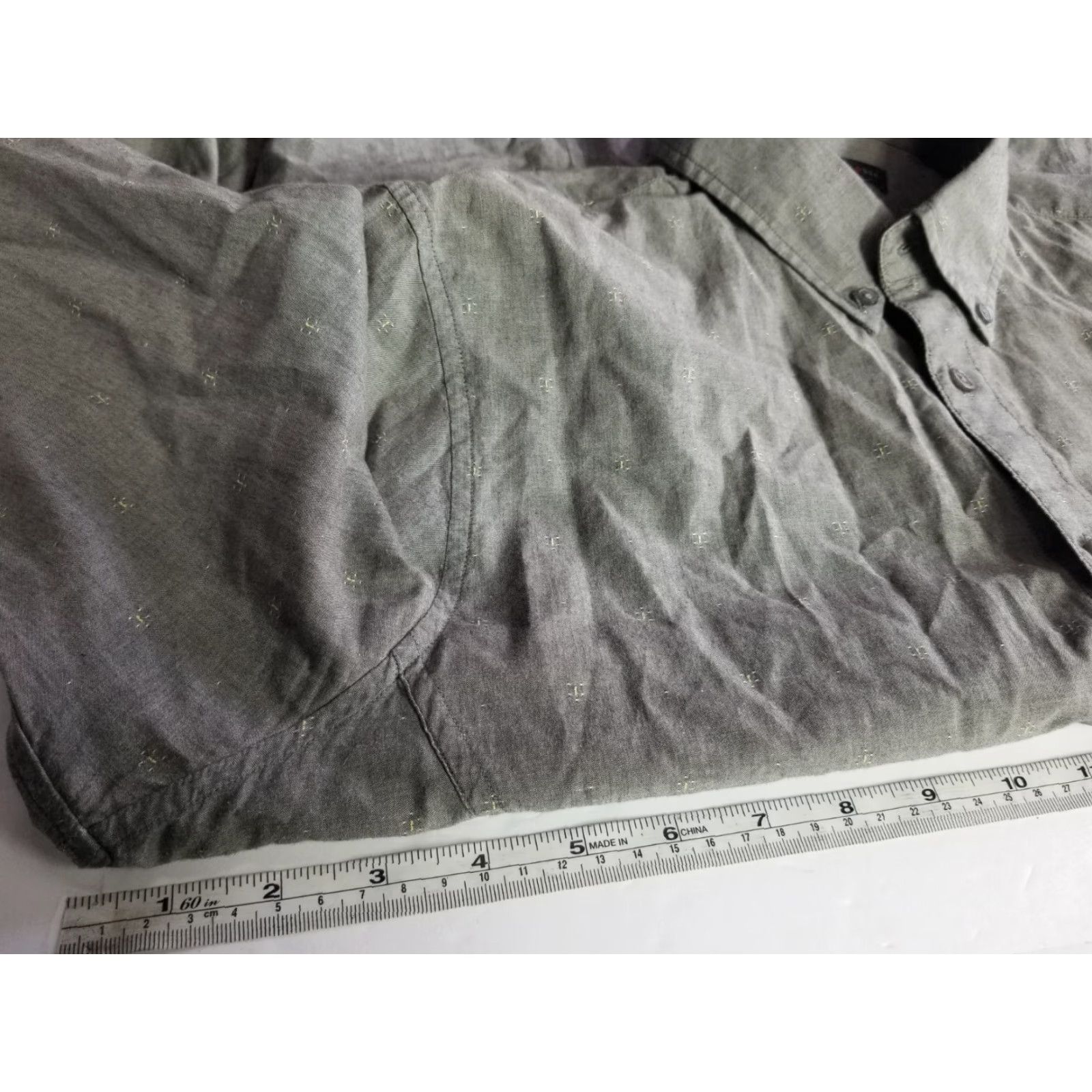 John Varvatos John Varvatos Shirt Mens Large Button-Up Gray Dress Casual Long Sleeve Old? Size US L / EU 52-54 / 3 - 3 Thumbnail
