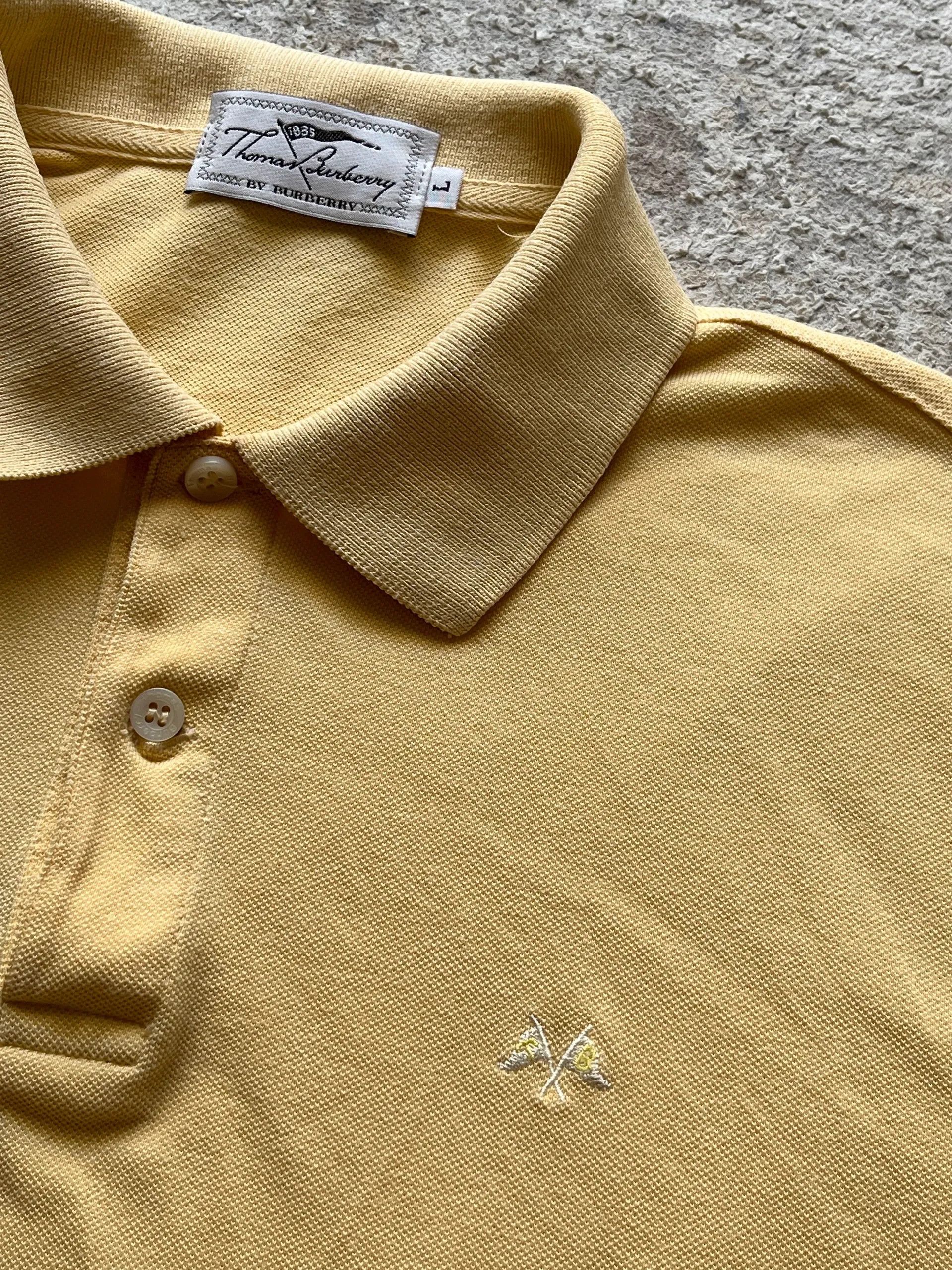Burberry Thomas Burberry Sz L Polo Shirt Yellow Size US L / EU 52-54 / 3 - 6 Thumbnail