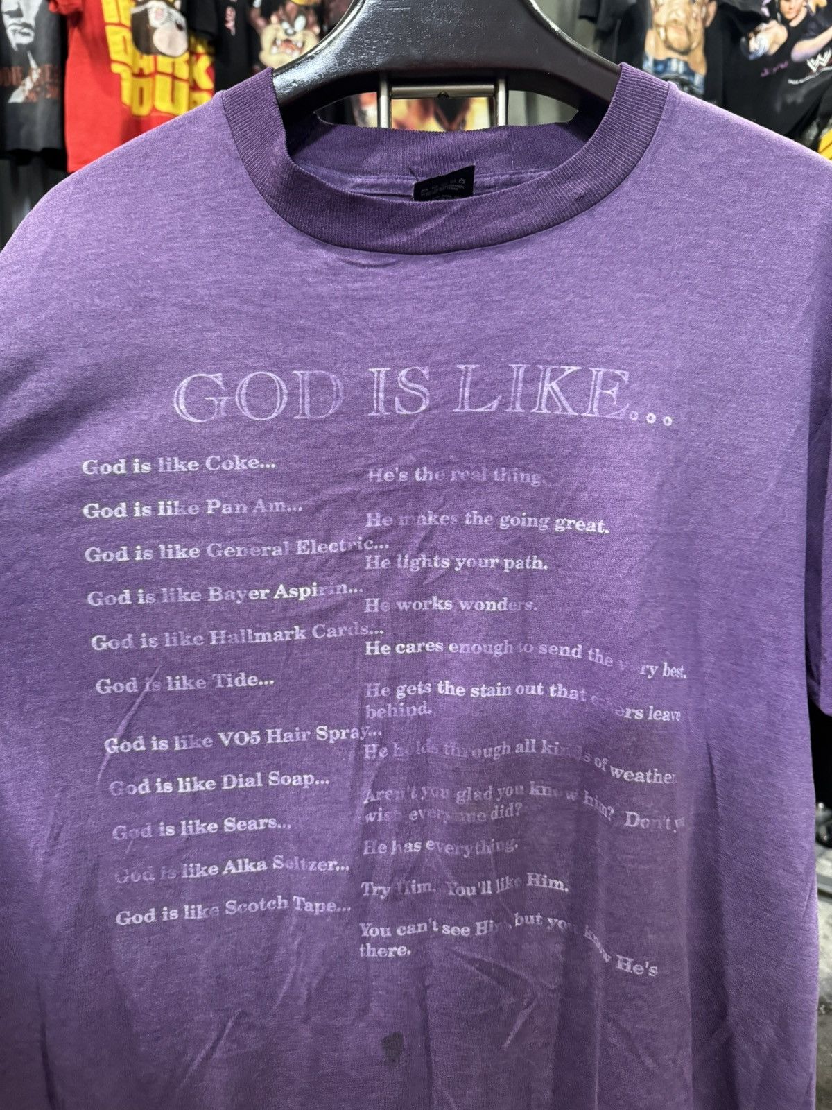 Vintage 90s Faded Vintage God is The Greatest Tee XL Size US XL / EU 56 / 4 - 2 Thumbnail