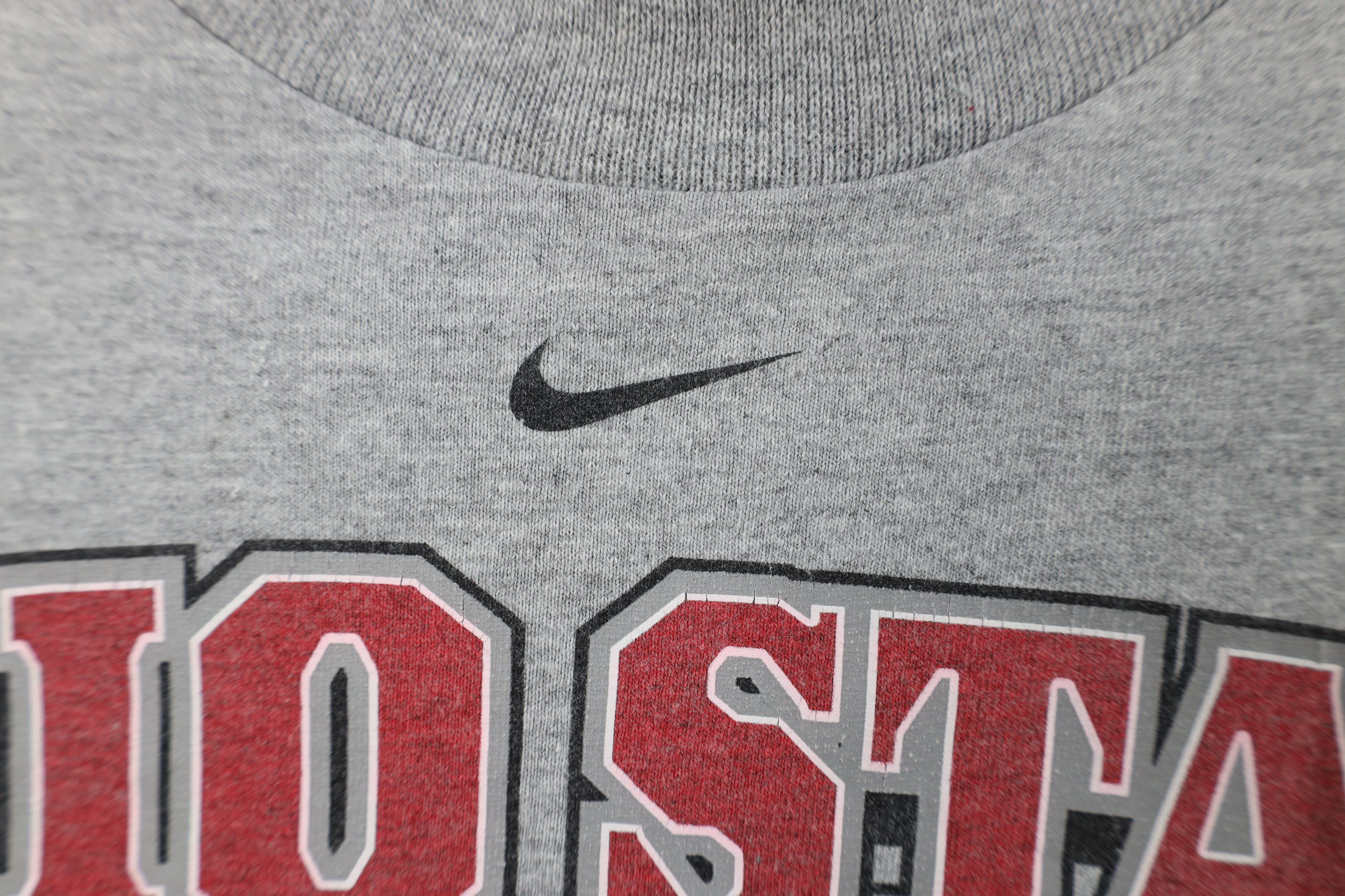 Nike Vintage Nike Swoosh Ohio State University Football T-Shirt Size US XL / EU 56 / 4 - 5 Thumbnail