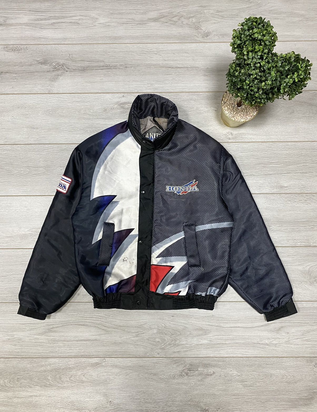 Honda Honda vintage over print jacket big logo Size US M / EU 48-50 / 2 - 2 Thumbnail