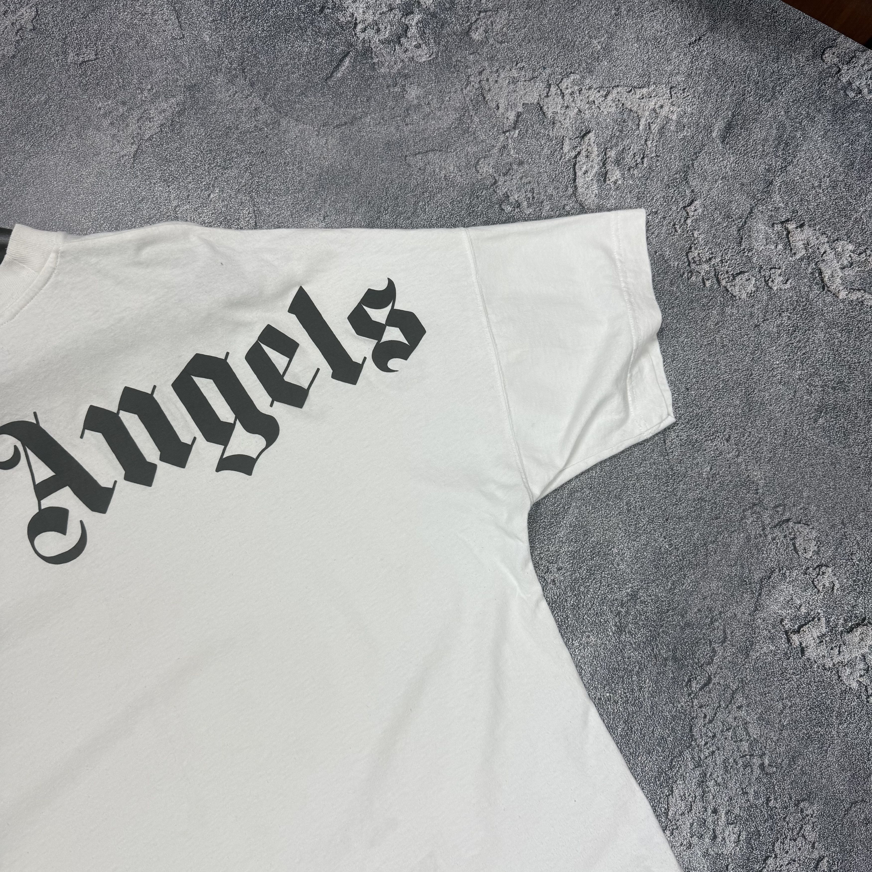 Palm Angels Palm Angels White Spellout T-Shirt Size US S / EU 44-46 / 1 - 3 Thumbnail
