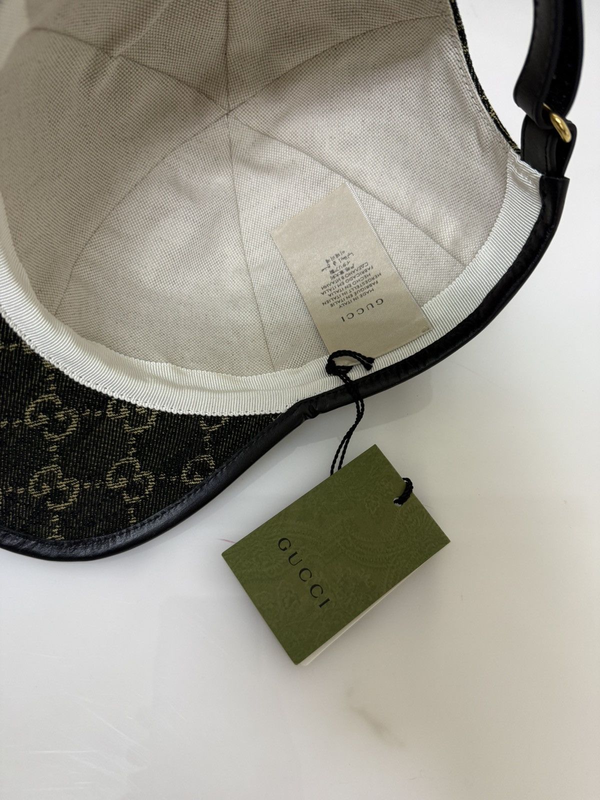 Gucci Gucci Logo Denim Baseball Cap Black Size ONE SIZE - 6 Thumbnail