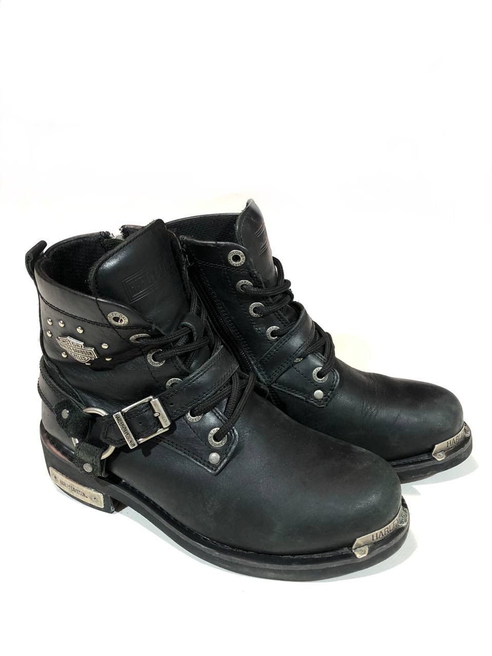 Harley Davidson × Leather Harley Davidson Moto Leather Shoes Racing Biker Size US 6 / EU 39 - 1 Thumbnail