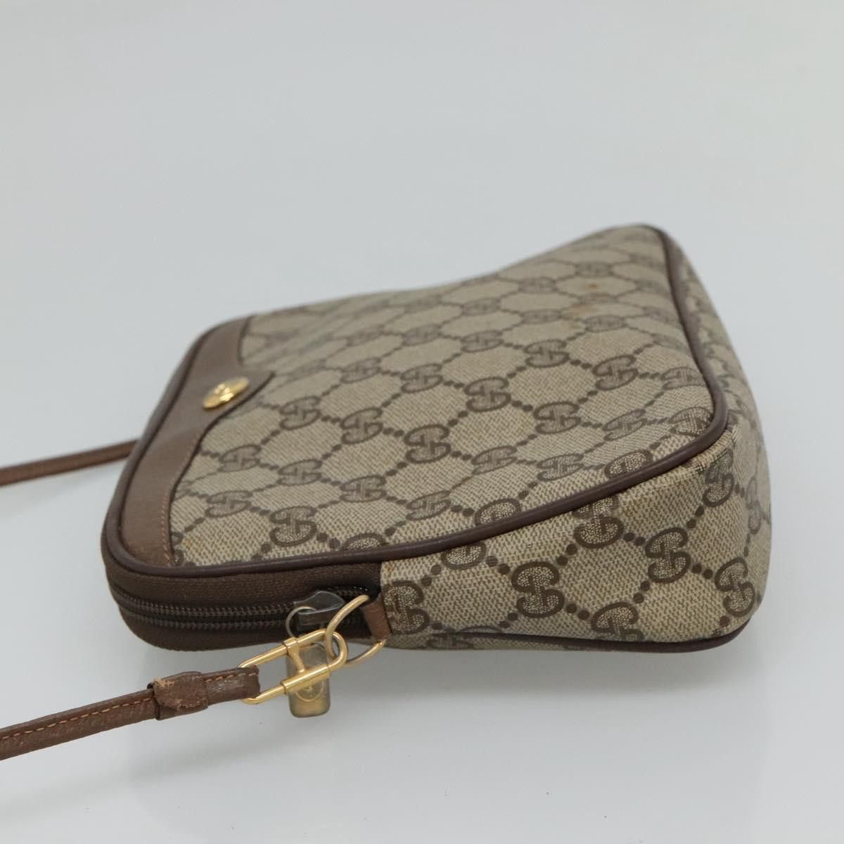 Gucci GUCCI GG Supreme Shoulder Bag Pvc Beige Brown Gold 97 02 068 Size ONE SIZE - 4 Thumbnail