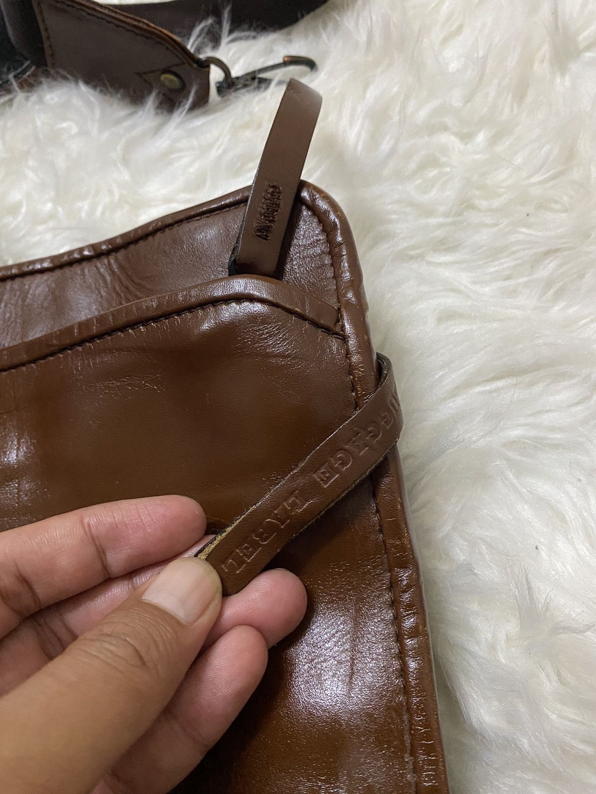 Leather × Porter × Vintage LUGGAGE LABEL LEATHER MESSENGER BAG BY PORTER YOSHIDA GROUP Size ONE SIZE - 5 Thumbnail