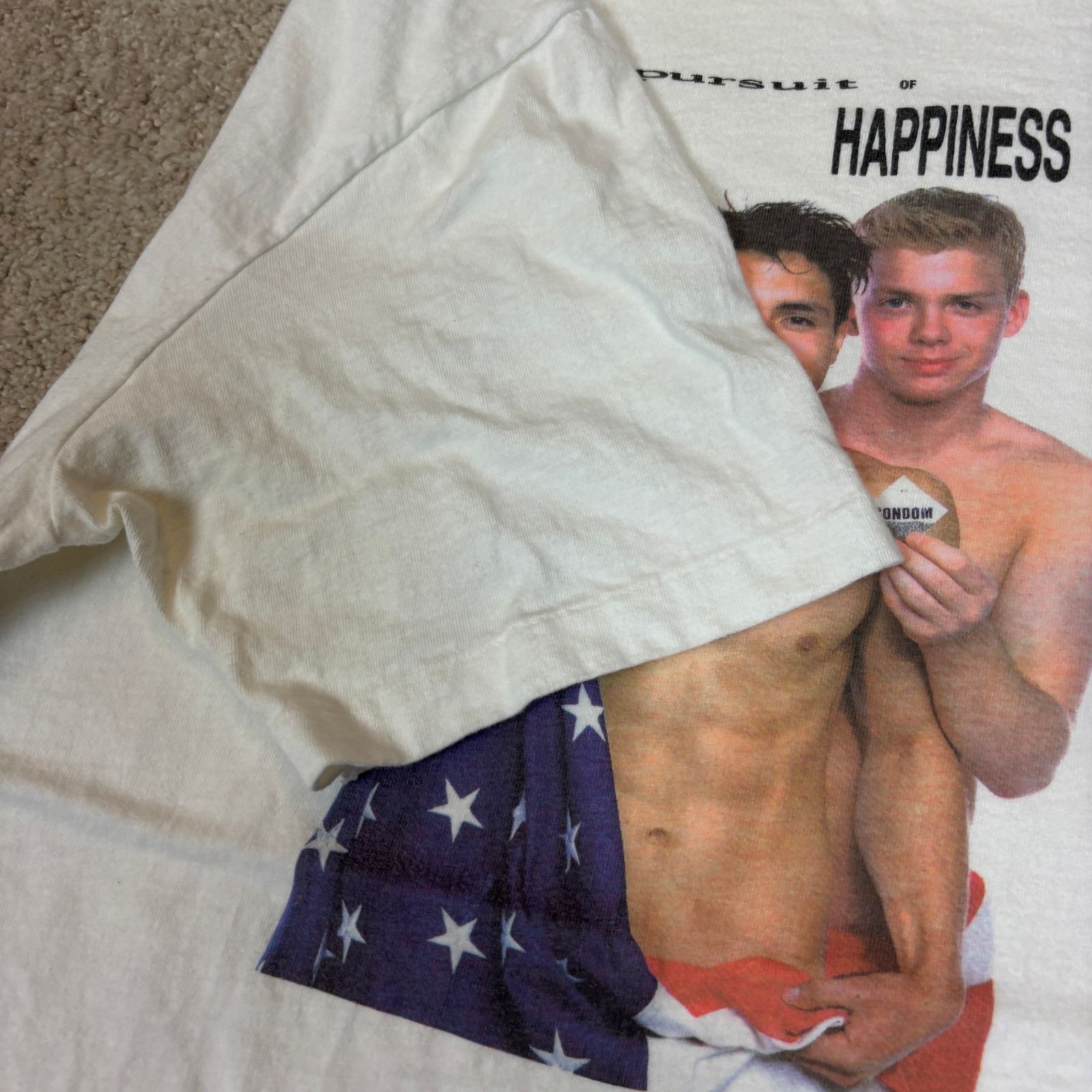 Hanes × Vintage VTG 90s Life Liberty Pursuit of Happiness AIDS Shirt Men's L Size US L / EU 52-54 / 3 - 5 Thumbnail