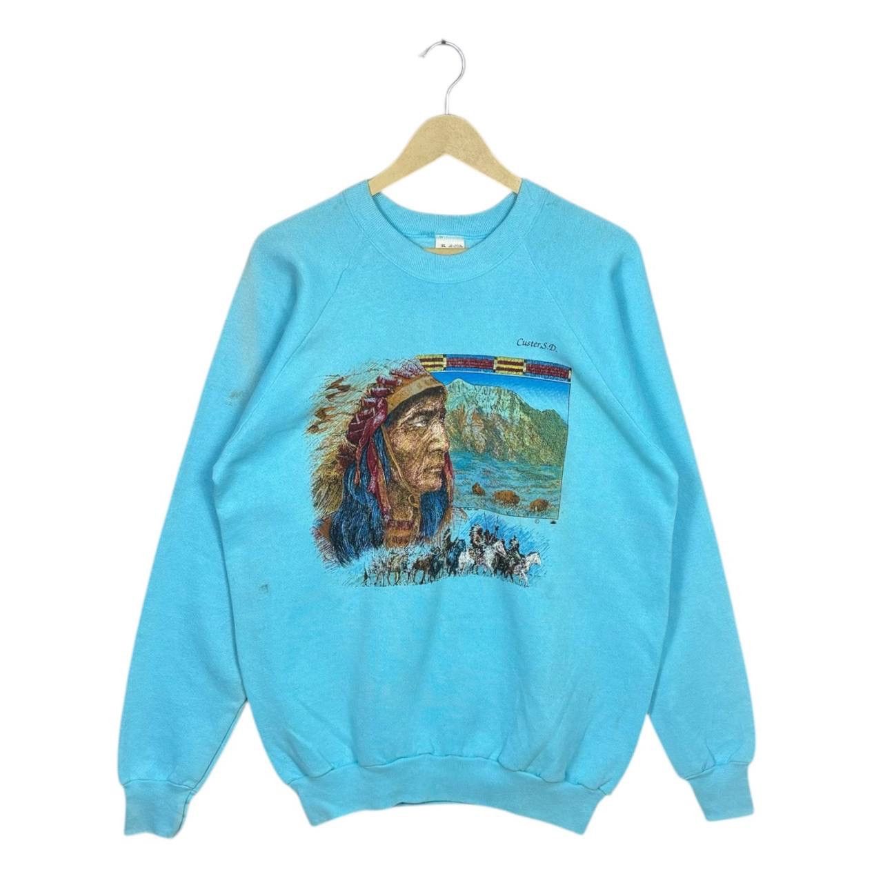 Native VTG 1990 Native American Chief FOTL Sweatshirt USA Made XL Size US XL / EU 56 / 4 - 1 Thumbnail