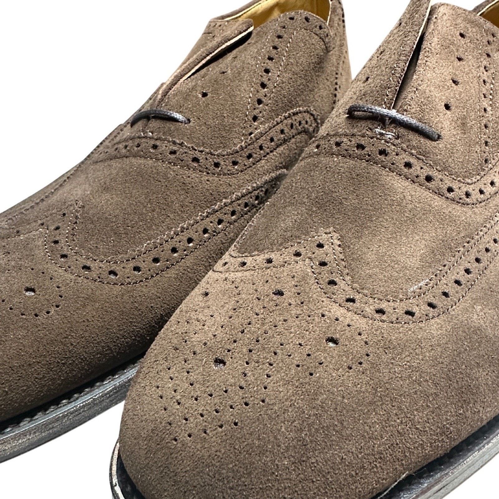 Charles Tyrwhitt Charles Tyrwhitt Full Brogue Shoes Mens 12 Brown Suede NEW Size US 12 / EU 45 - 5 Thumbnail