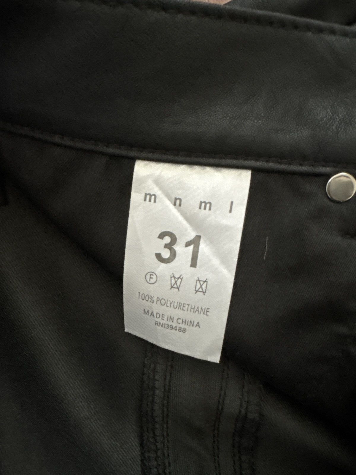 MNML MNML ZIPPER FLARED LEATHER PANTS Size US 31 - 3 Thumbnail