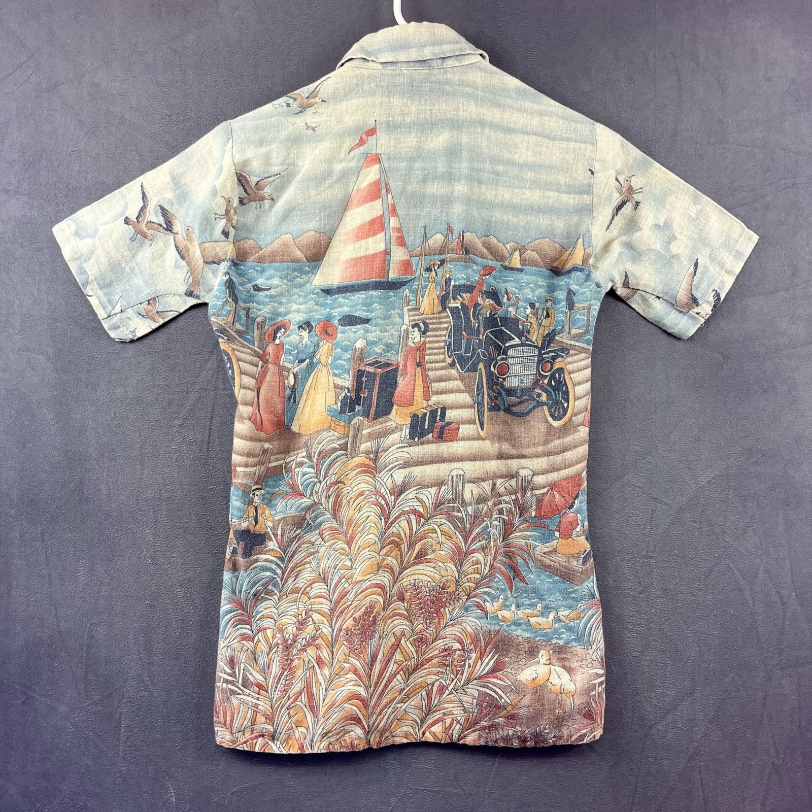 Other Vintage Kaynee Shirt All Over Print Knit Late 1800's Scenery Size US XS / EU 42 / 0 - 8 Thumbnail