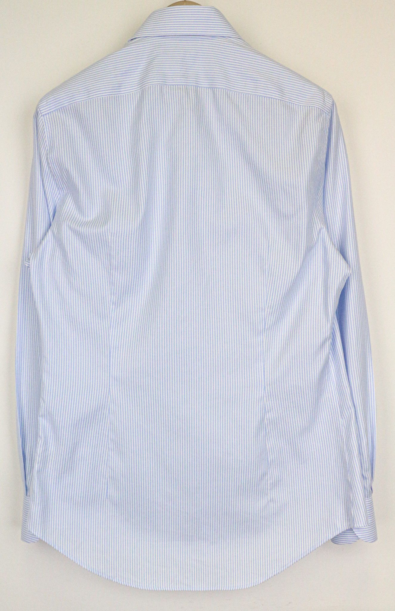 Suitsupply 40/15 3/4 Extra Slim Blue Striped Cotton Shirt 75984 Size 40R - 2 Thumbnail