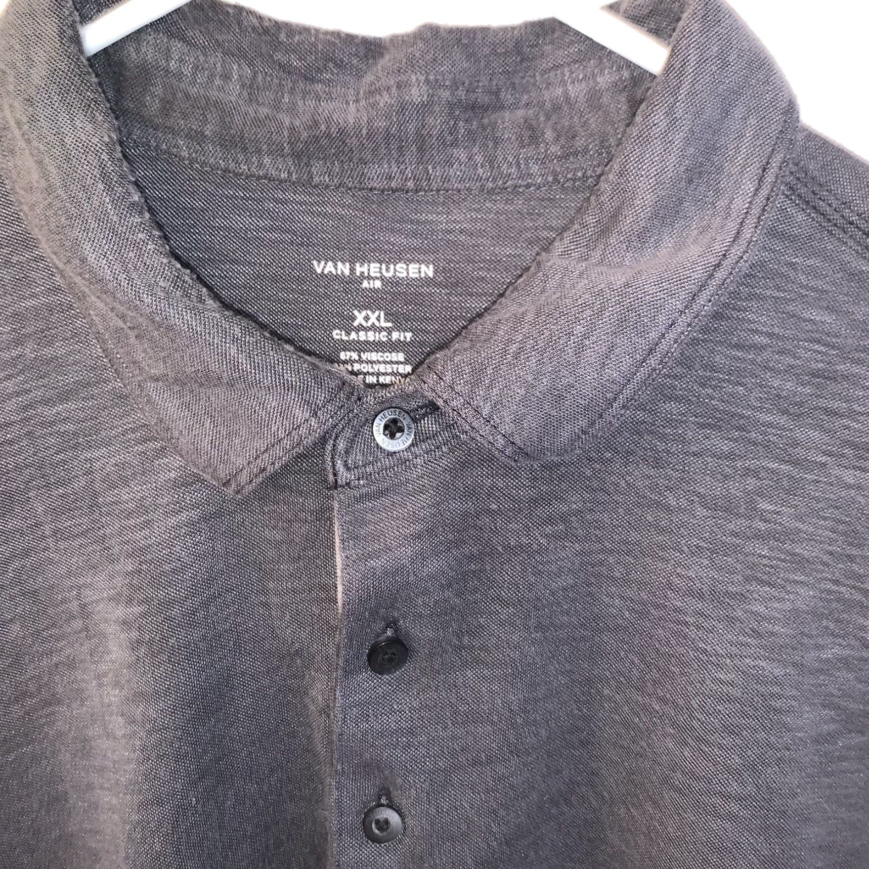 Van Heusen VAN HEUSEN Air Golf Polo Shirt Men 2XL Short Sleeve Black Classic Fit Shirt Polo Golf Mens 2XL Black Classic Fit Size US XXL / EU 58 / 5 - 2 Thumbnail