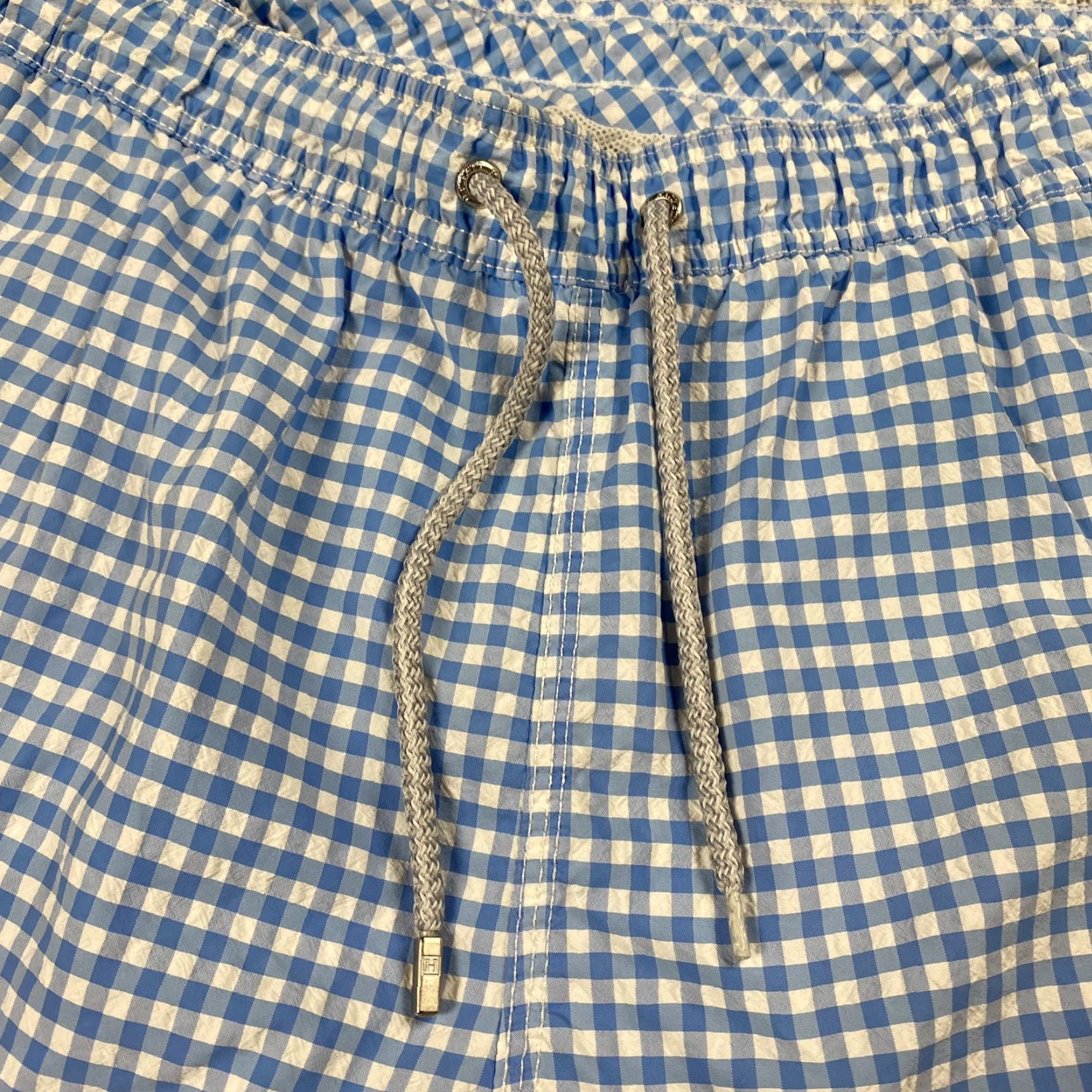 Hackett Hackett London Mens XL Seersucker Plaid Swim Shorts Trunks 6.5" Drawstring Beach Size US 36 / EU 52 - 3 Thumbnail