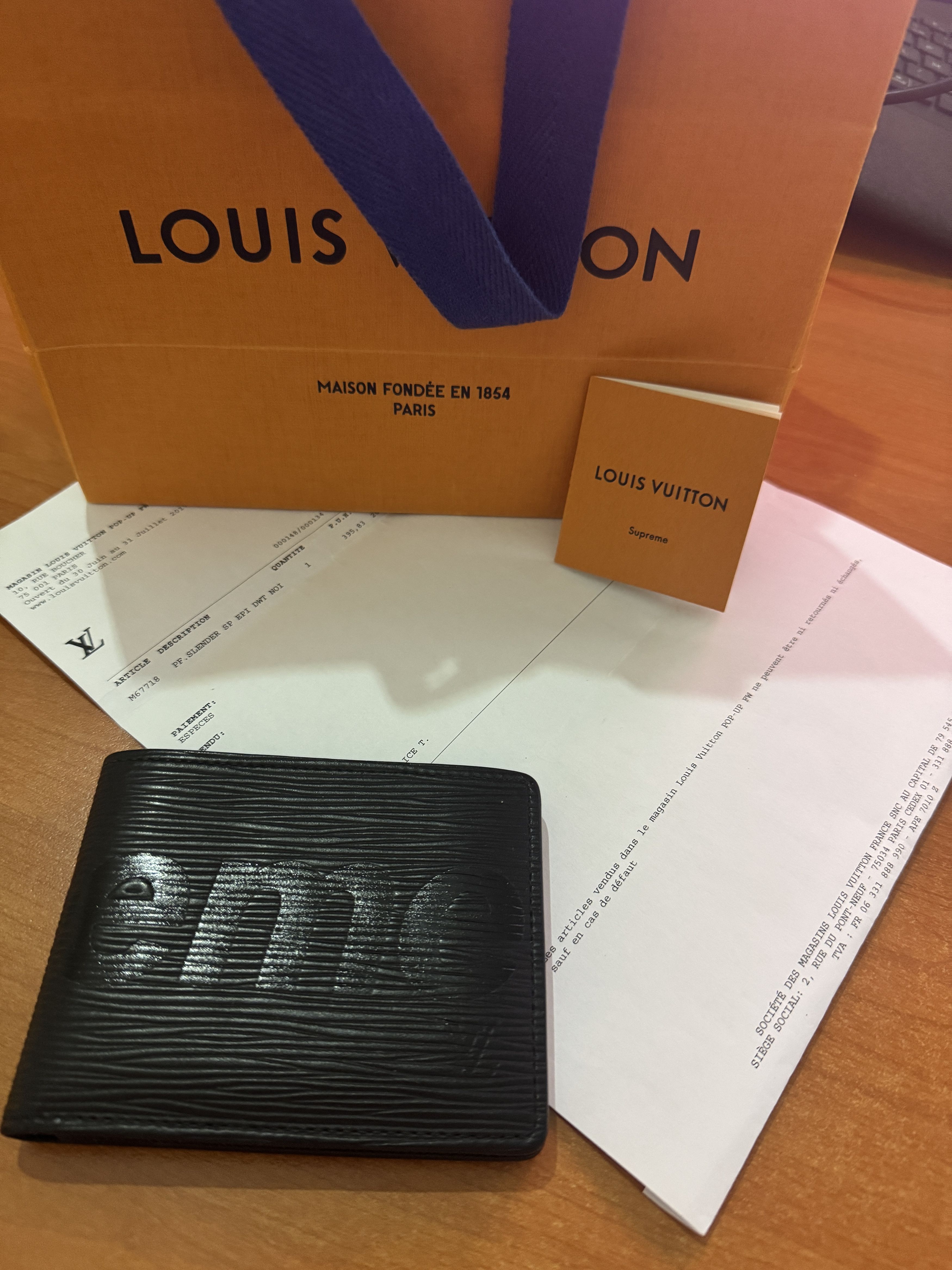 Louis Vuitton Supreme Wallet Black | Grailed