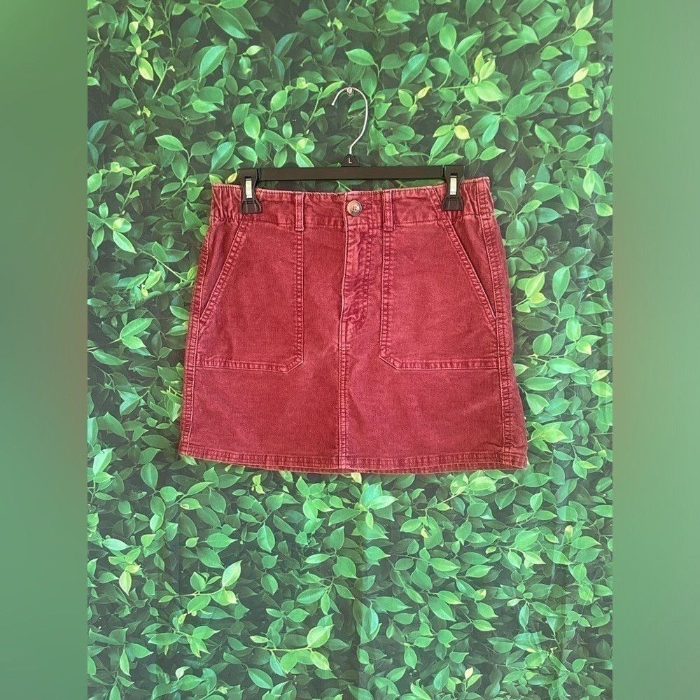 American Eagle Outfitters Red American Eagle super stretch mini skirt Size 25" / US 0 / IT 36 - 1 Thumbnail