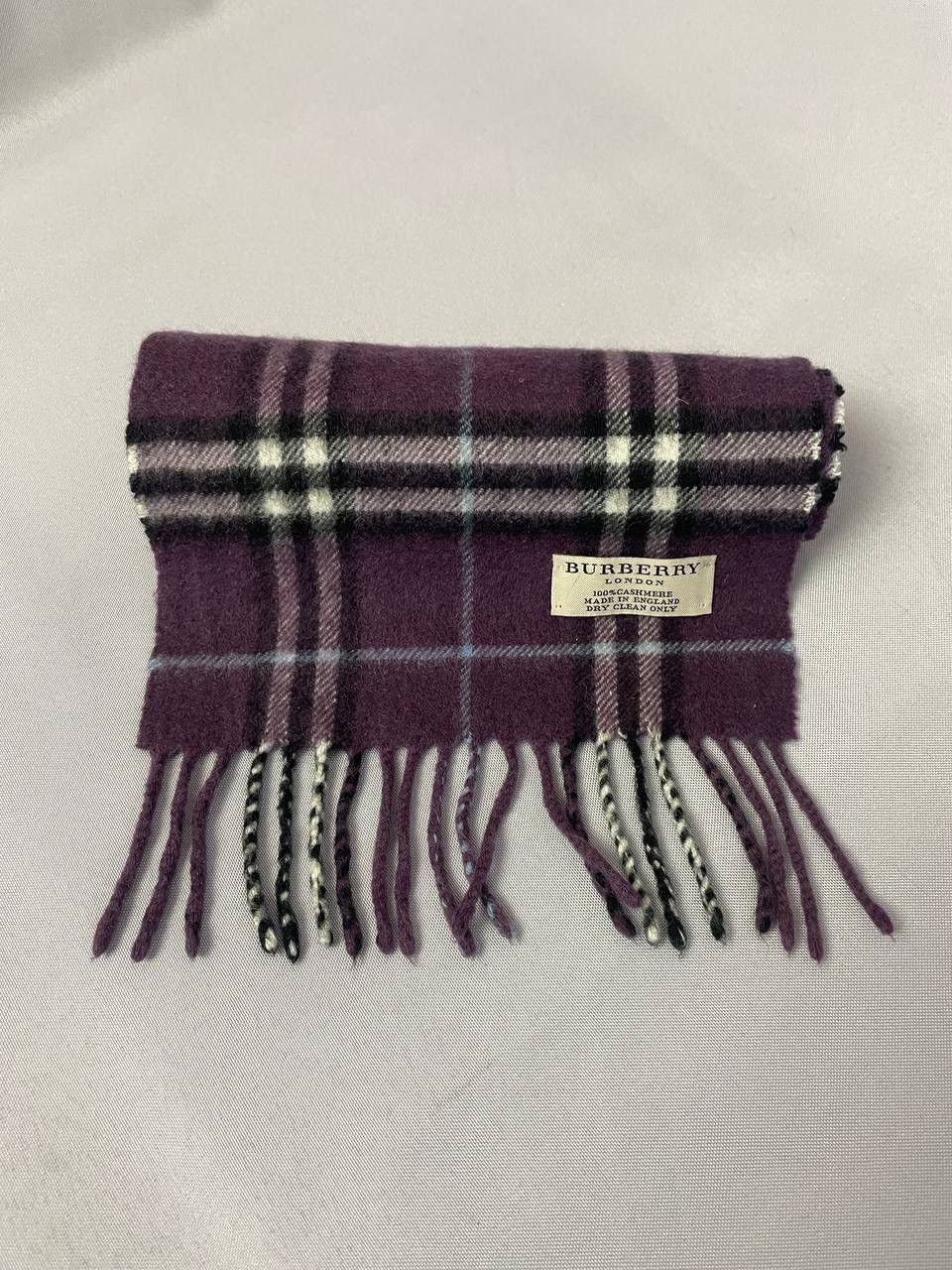Burberry Burberry Nova Check Purple Scarf Cashmere Size ONE SIZE - 10 Thumbnail