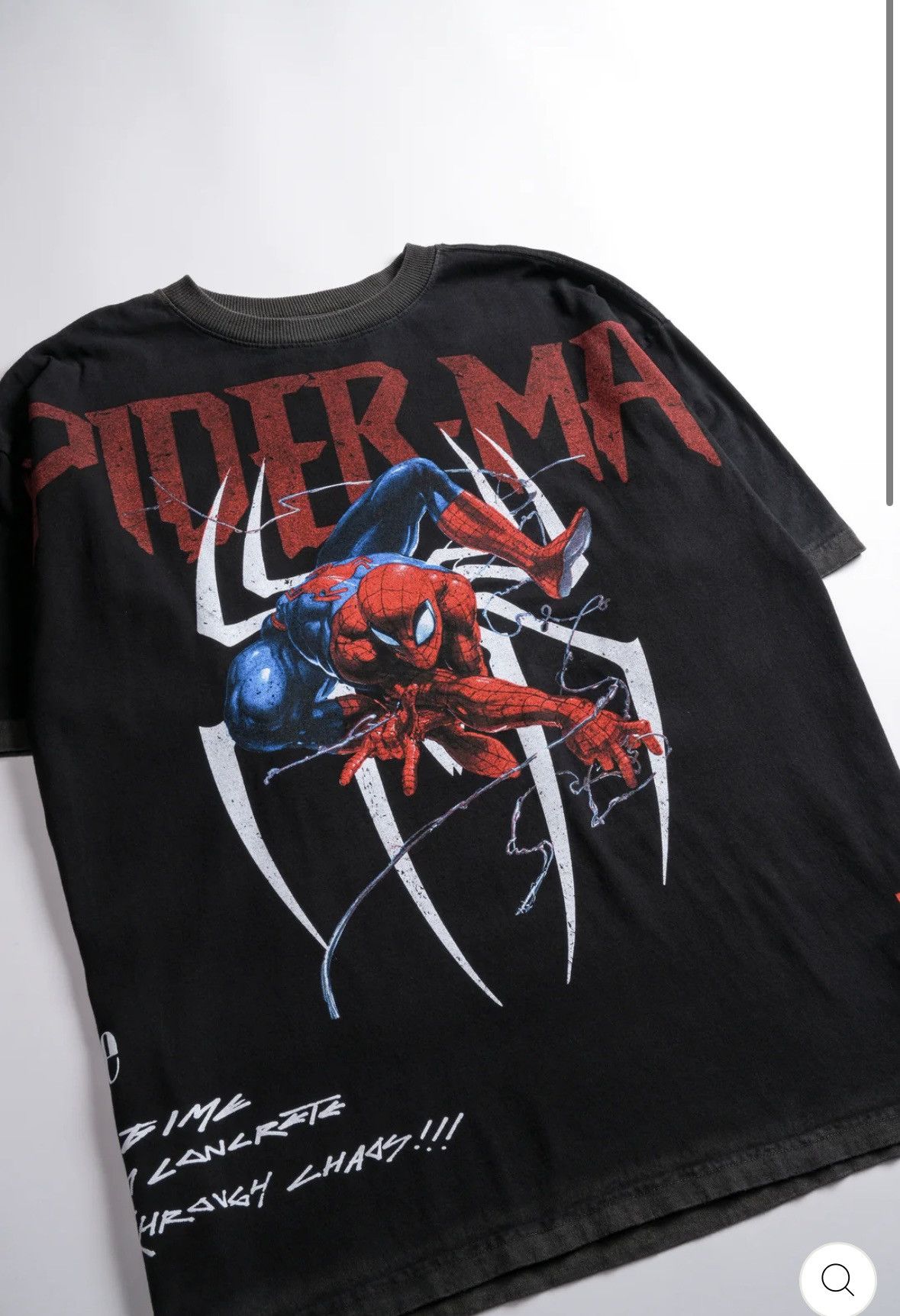 image of Civil Regime X Darc Sport X Marvel Spiderman “Spiderman Webs in Black, Men's (Size XL)