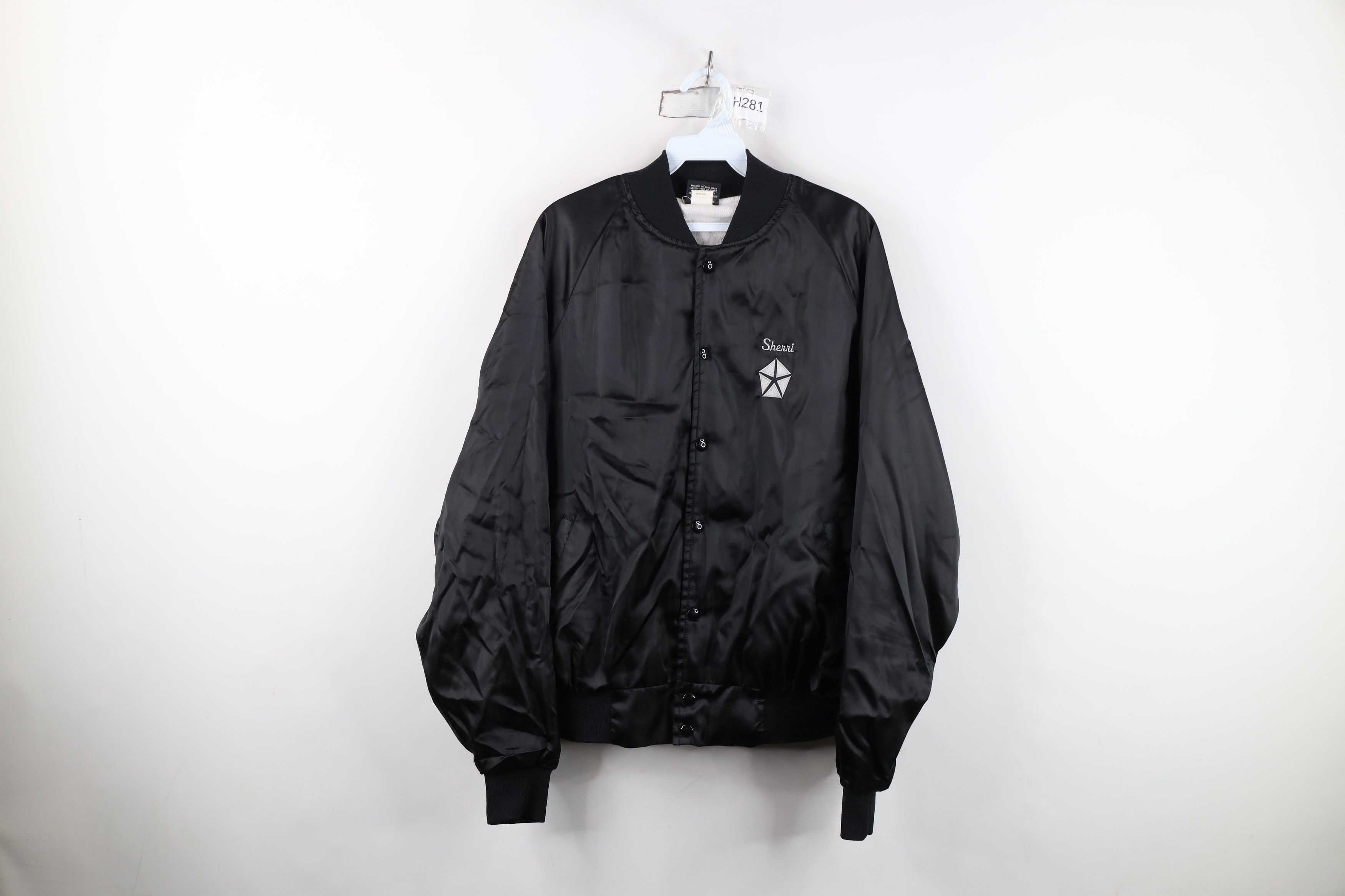 Vintage Vintage 80s Chrysler Hammel Motors Satin Bomber Jacket USA Size L / US 10 / IT 46 - 1 Thumbnail