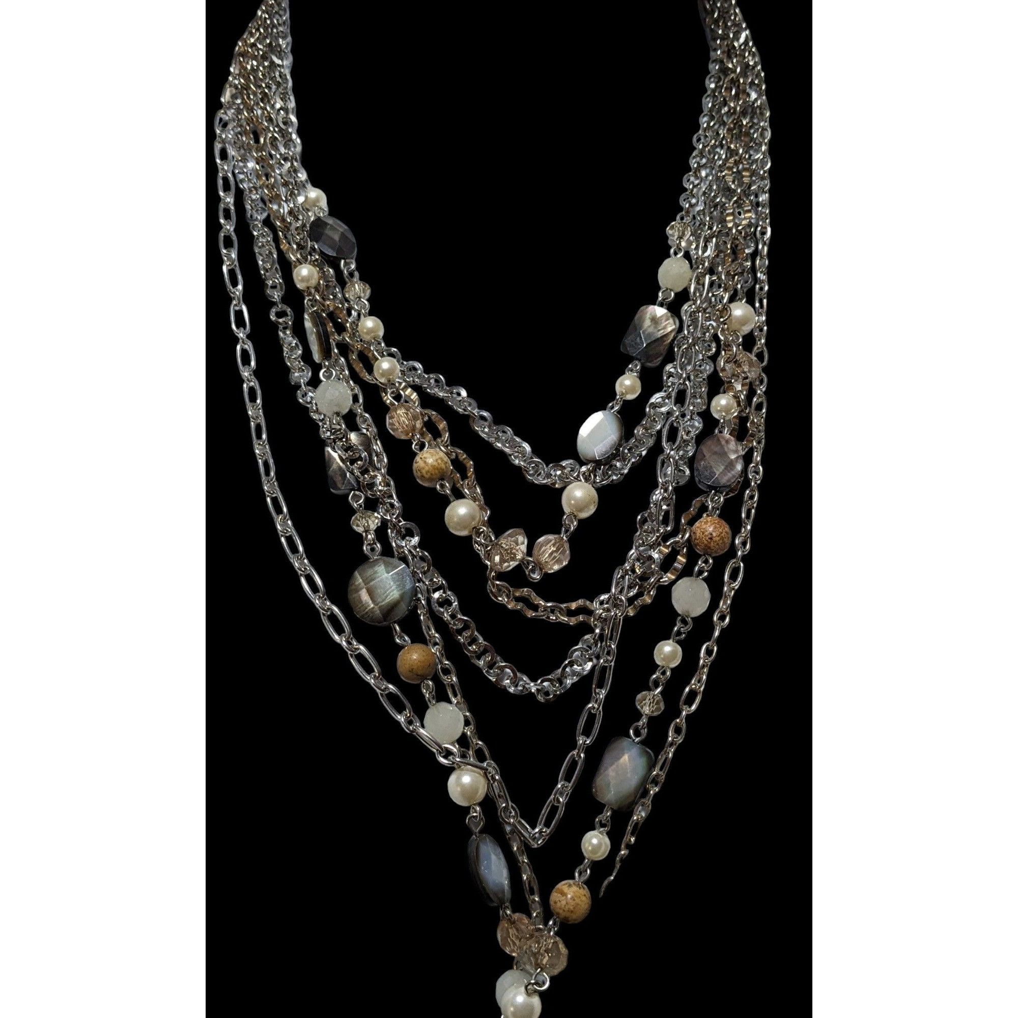 Other Multilayer Gemstone Chain Necklace Size ONE SIZE - 1 Thumbnail