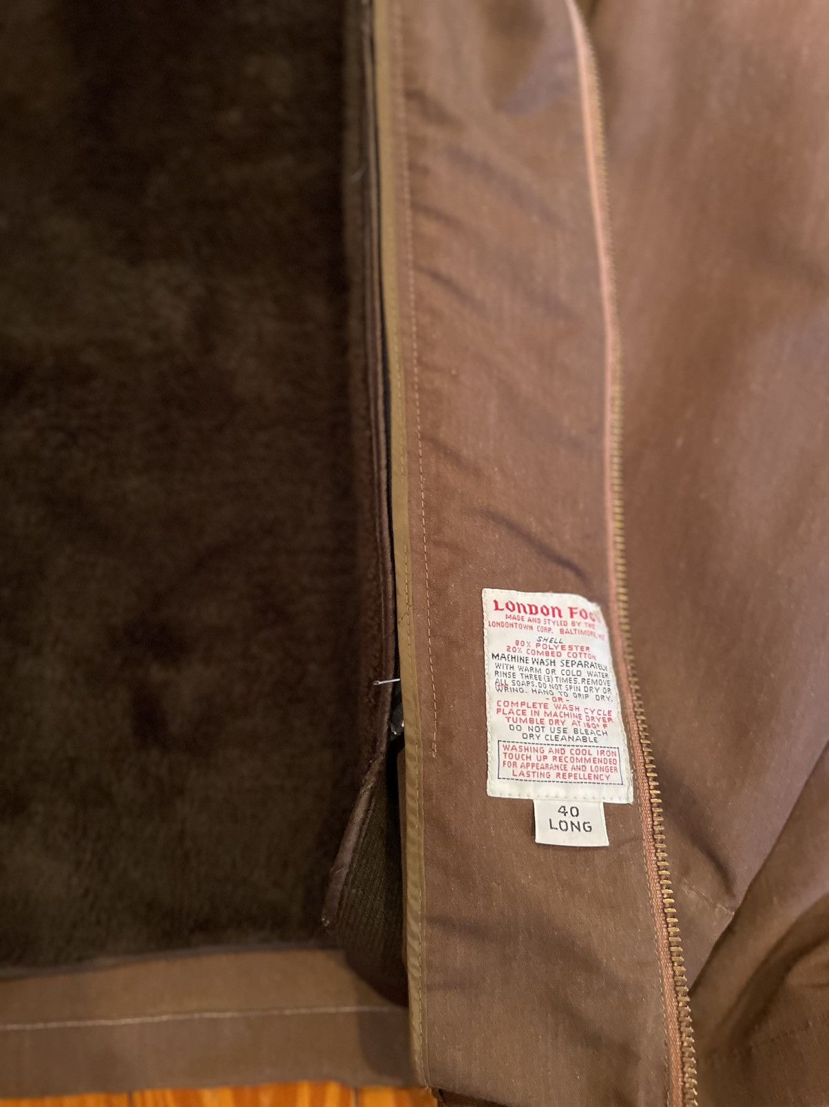London Fog London Fog Brown Fur Lined Jacket Size US L / EU 52-54 / 3 - 4 Thumbnail