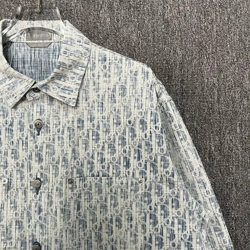 Dior Dior Blue Cotton Long Sleeve Shirt . Size US M / EU 48-50 / 2 - 4 Thumbnail