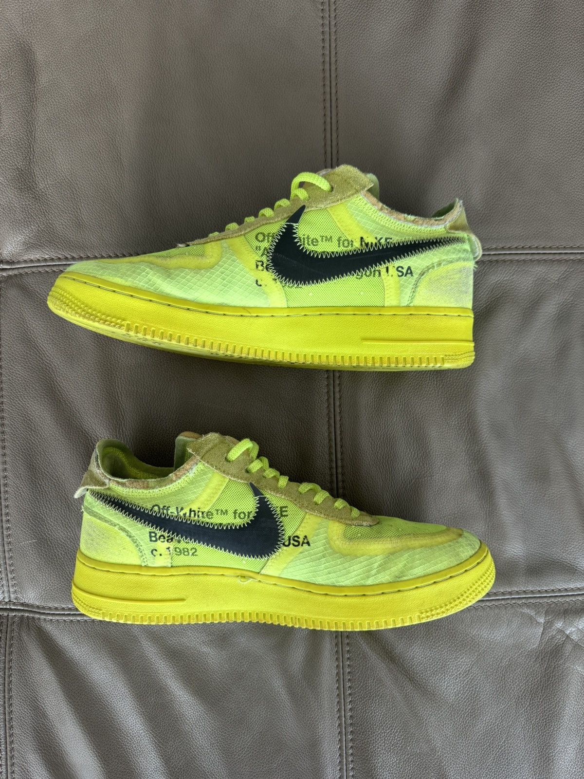 Nike × Off-White Nike X Off white AF1 Volt Size US 9.5 / EU 42-43 - 2 Thumbnail