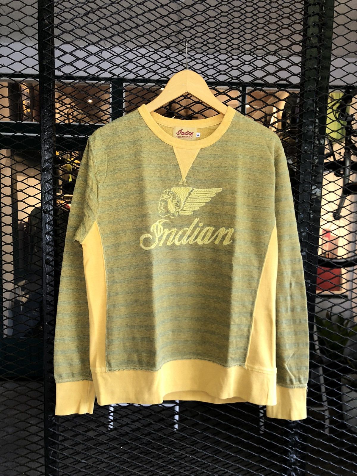 thumbnail image 2 of ODFSND Vintage Indian Motorcycle Pullover Hoodie – 80% Cotton 20% Polyester, Unisex, Classic Fit, For Bikers & Fans 2 of 14