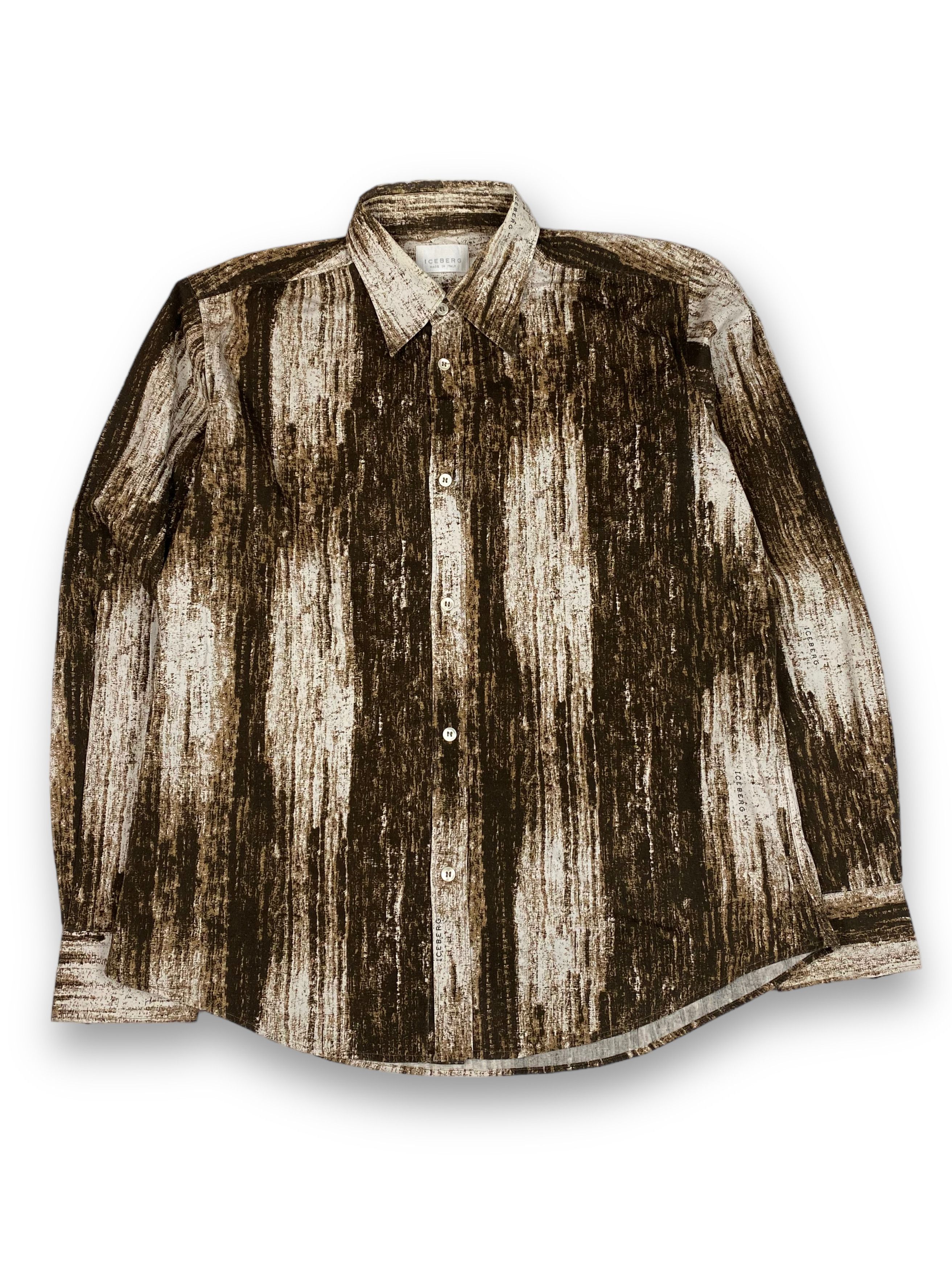 image of Archival Clothing x Iceberg 90's Archive Vintage Iceberg Crazy Pattern Shirt M603 in Overprint Patt