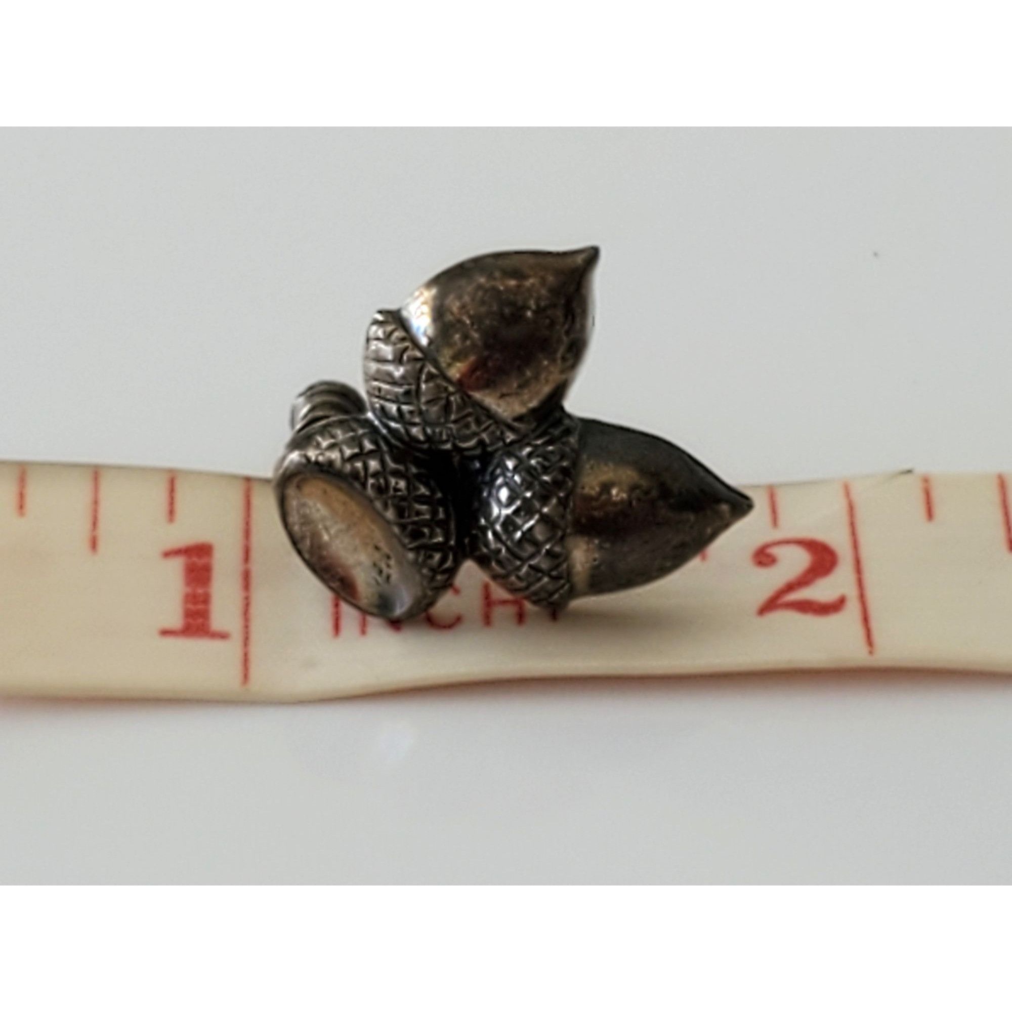 Vintage Vintage Sterling Silver Acorn Screw On Earrings Size ONE SIZE - 4 Thumbnail
