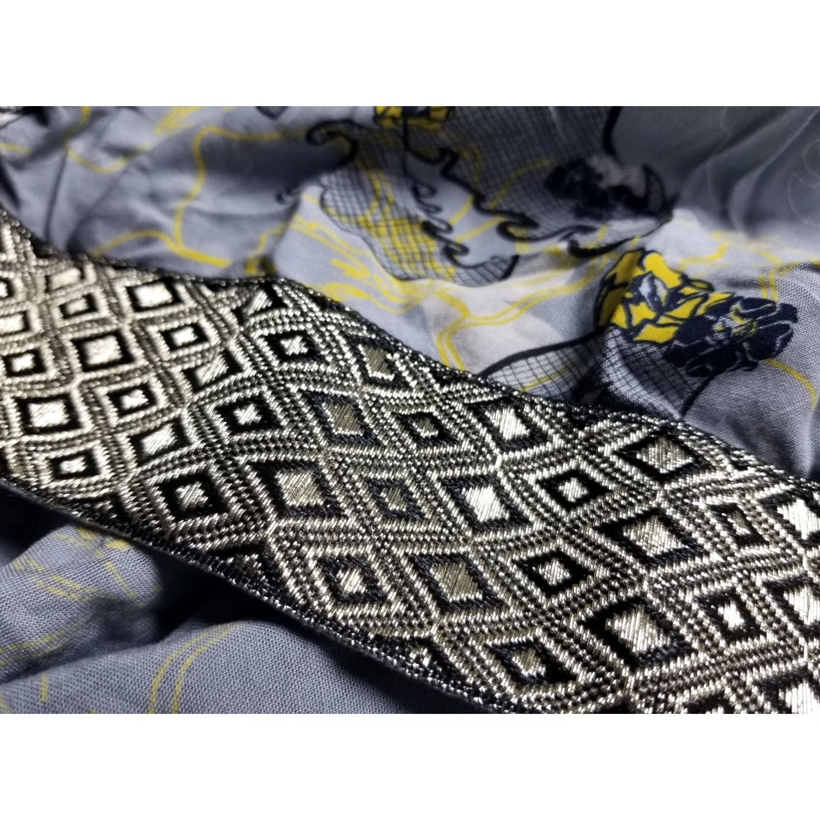 Vintage Sudara Punjammies Women Gray Yellow Kimono Robe M-L Size ONE SIZE - 4 Thumbnail