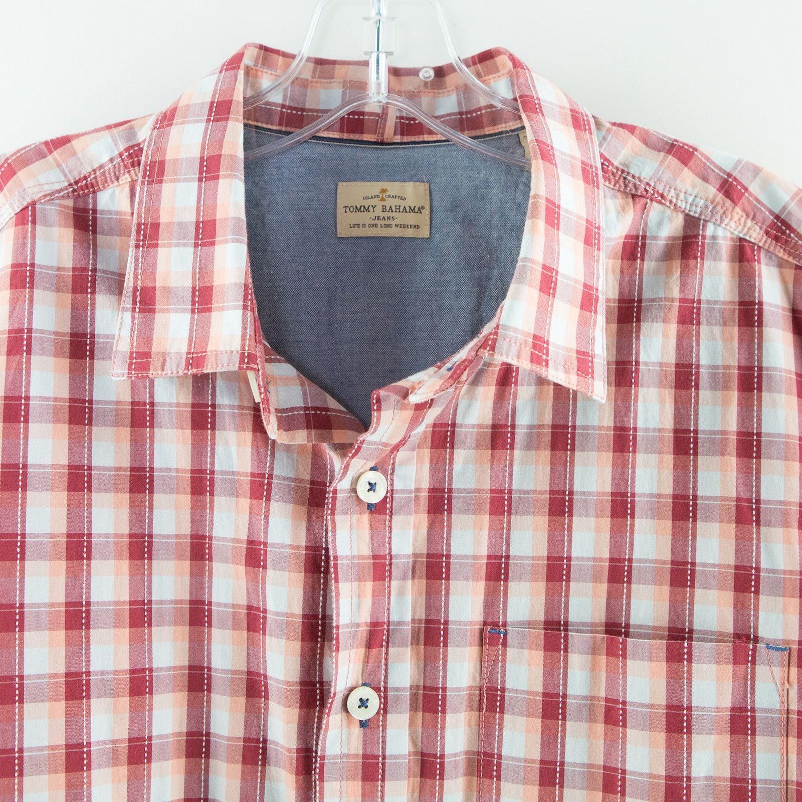 Tommy Bahama TOMMY BAHAMA Men's Plaid Button Down Camp Shirt Size Large Size US L / EU 52-54 / 3 - 2 Thumbnail